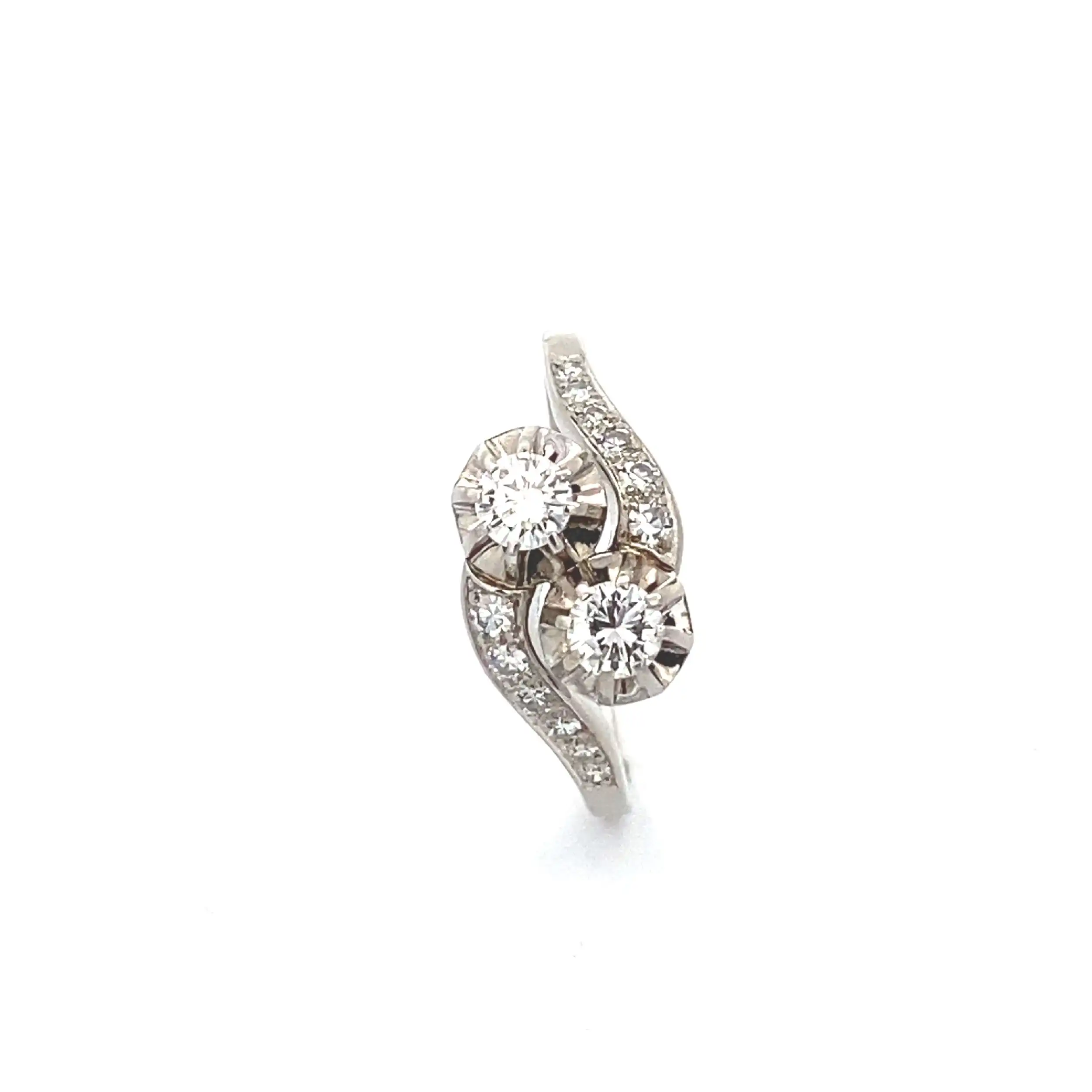 Ring Weißgold mit Brillanten und Diamanten Ring Weißgold mit Brillanten und Diamanten