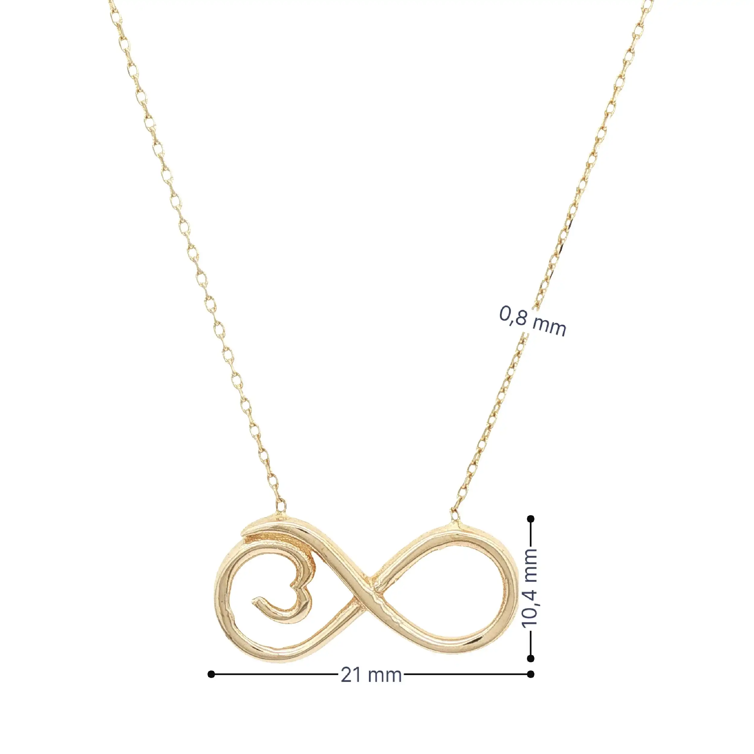 Collier Gelbgold mit Endless Anhänger