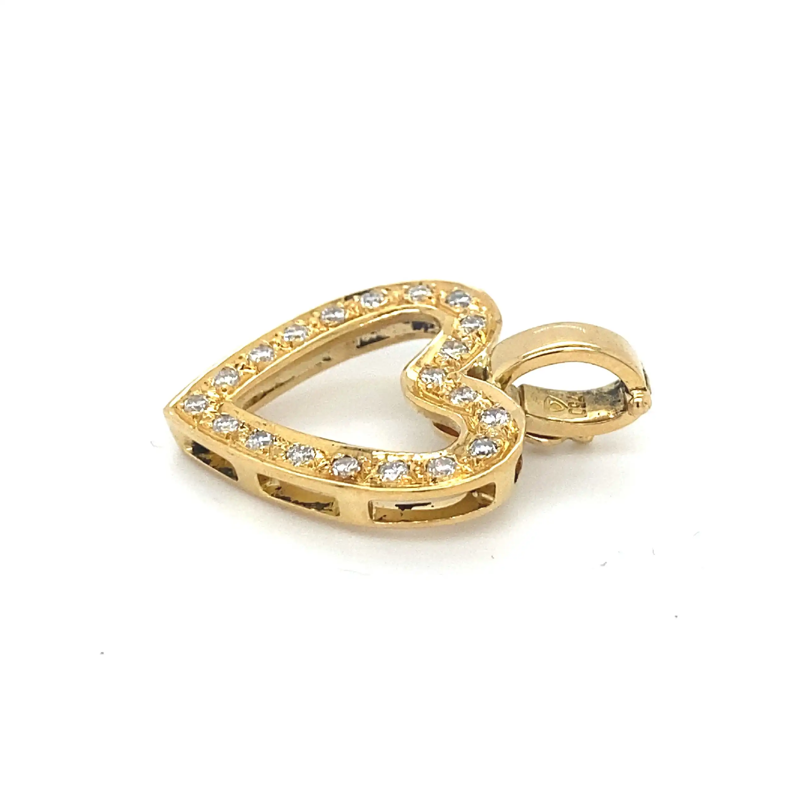 Herzanhänger Gelbgold Clip Herz mit Brillanten Herzanhänger Gelbgold Clip Herz mit Brillanten