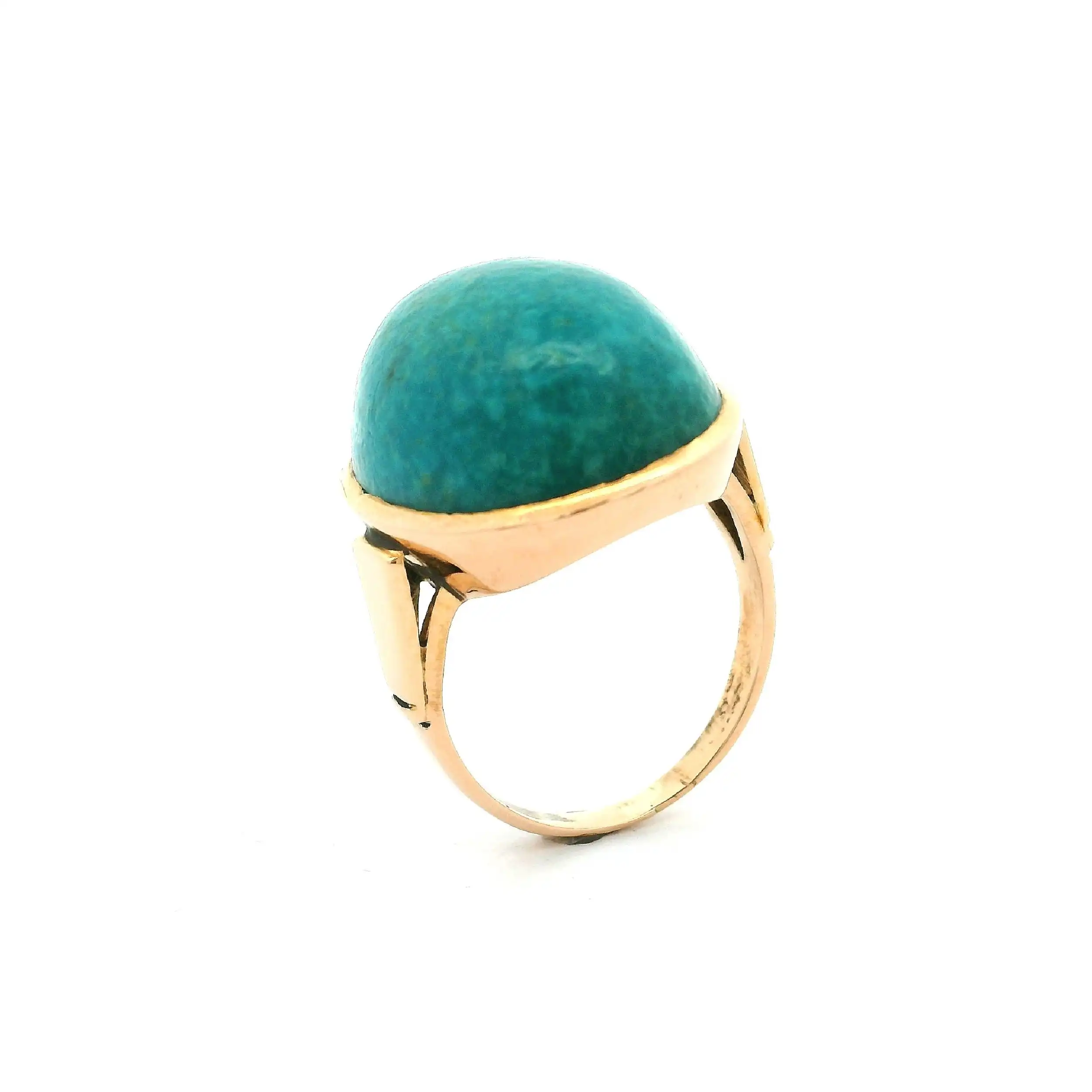 Ring Roségold mit Türkis Cabochon Ring Roségold mit Türkis Cabochon