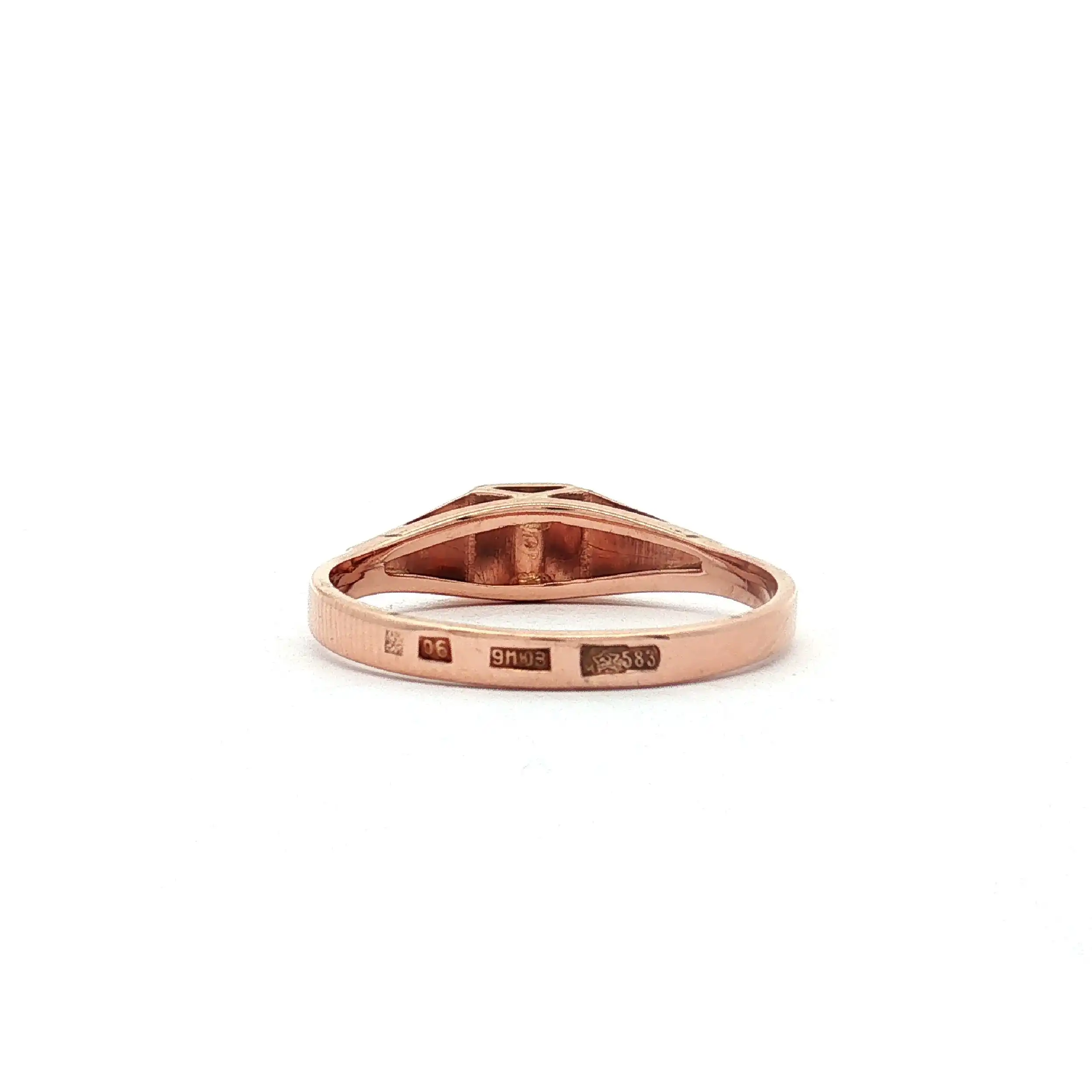 Ring Rosegold mit Farbstein
