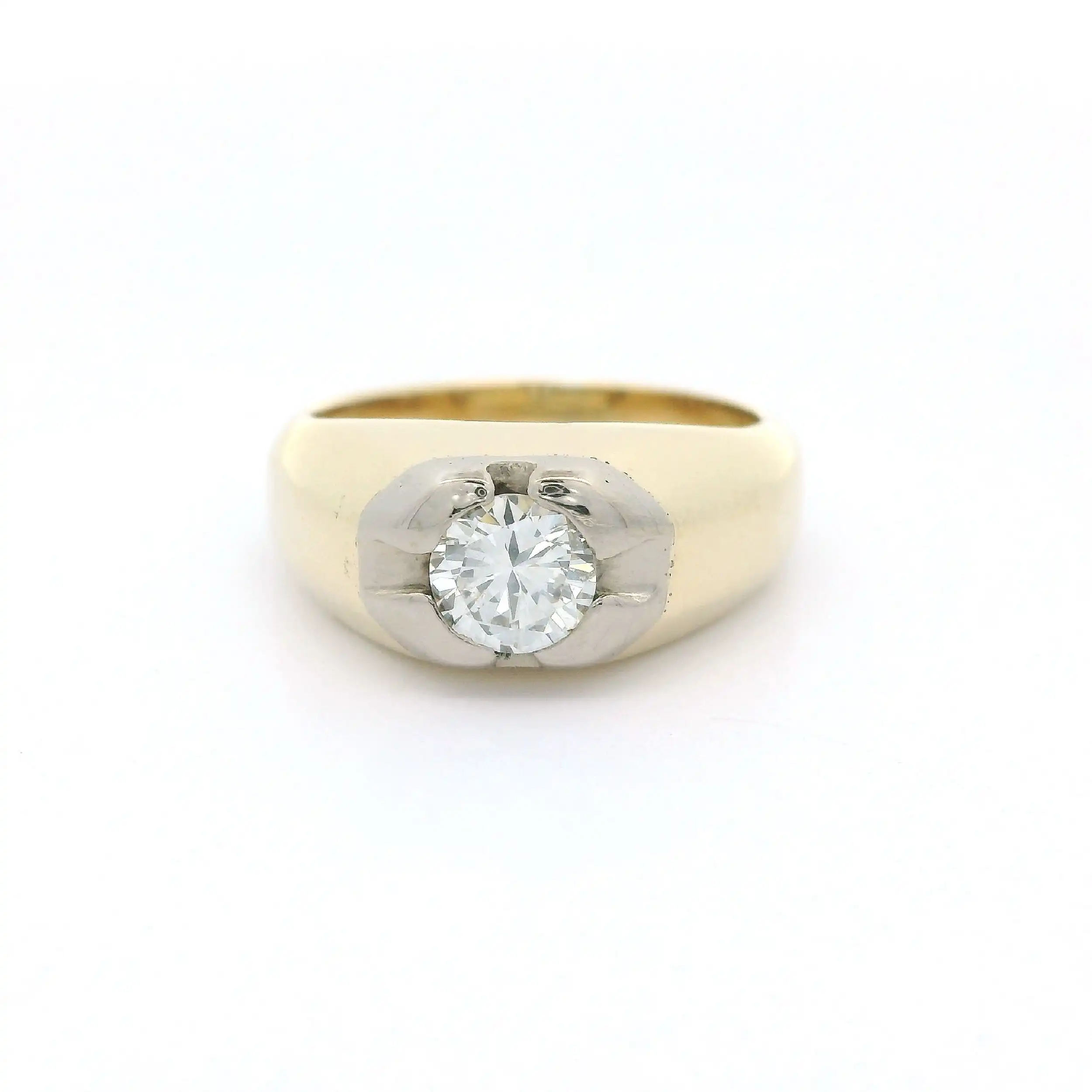 Ring Bicolor mit Brillant Ring Bicolor mit Brillant
