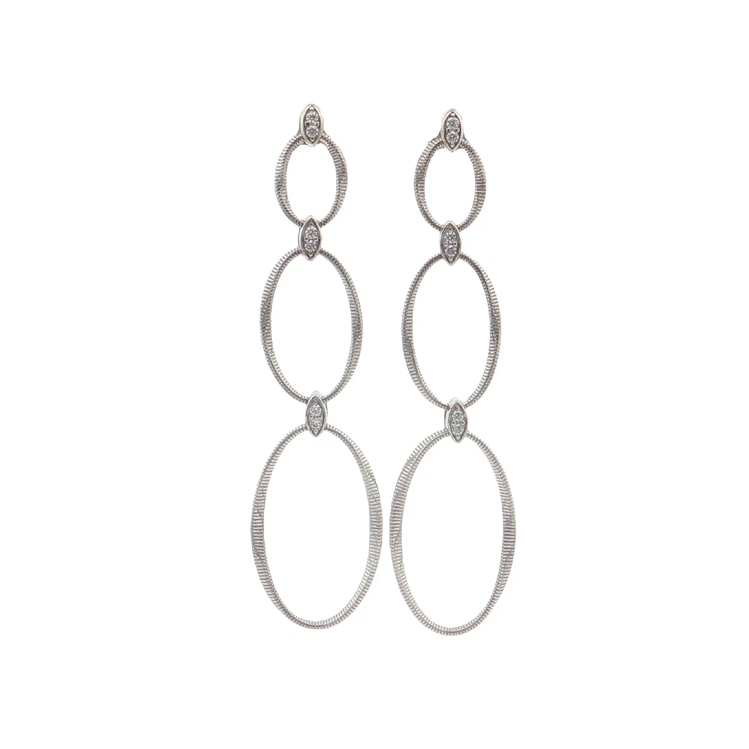 Ohrhänger Silber "Oval" mit Zirkonia Ohrhänger Silber "Oval" mit Zirkonia