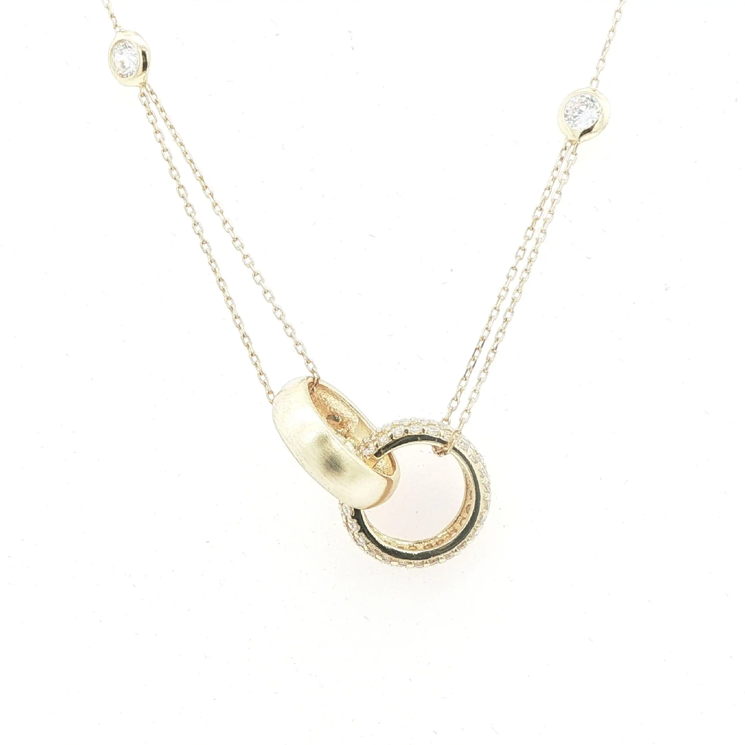 Collier Gelbgold mit Zirkonia