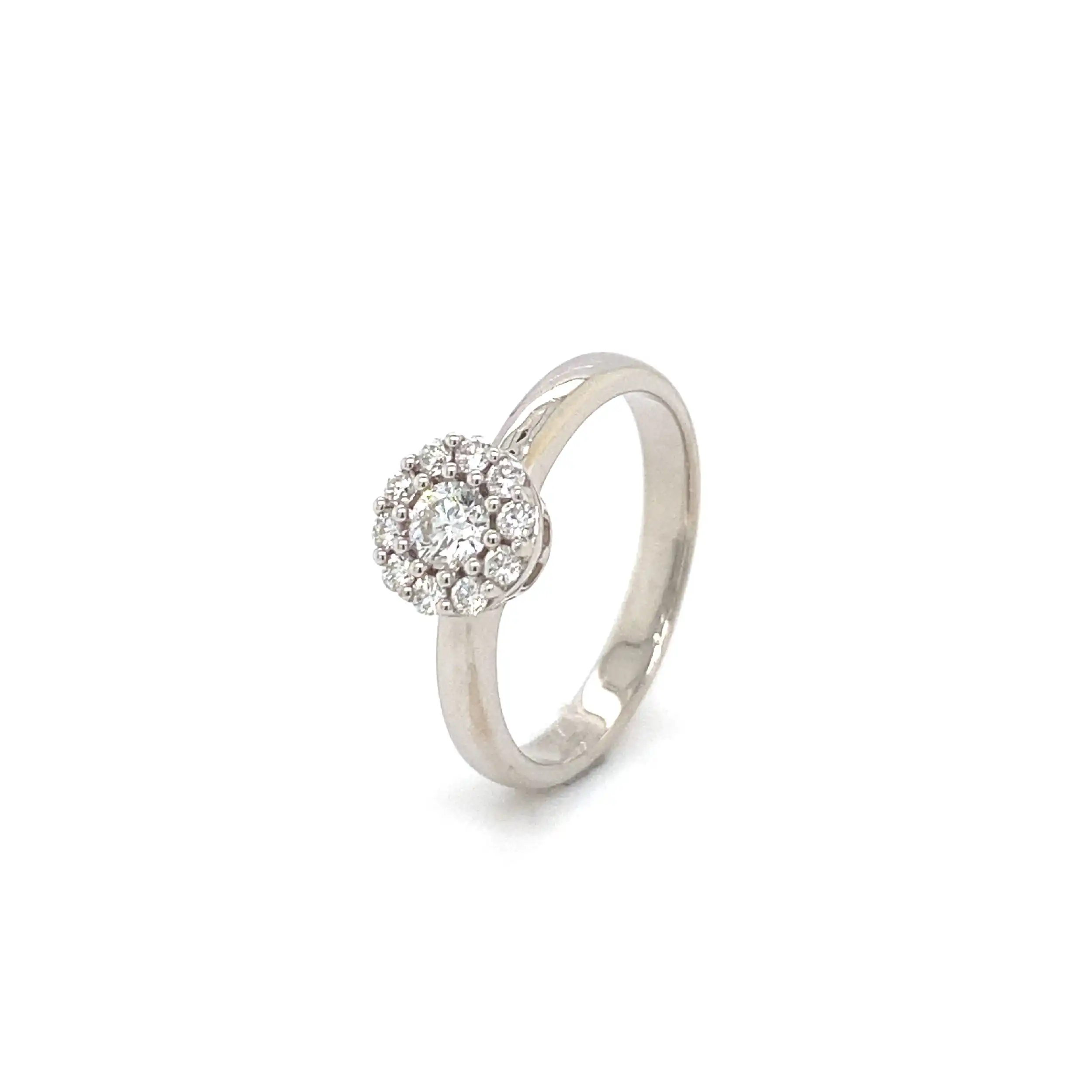 Ring Weißgold von "Christ" mit Brillanten, graviert mit 0,30ct W/Si Ring Weißgold von "Christ" mit Brillanten, graviert mit 0,30ct W/Si