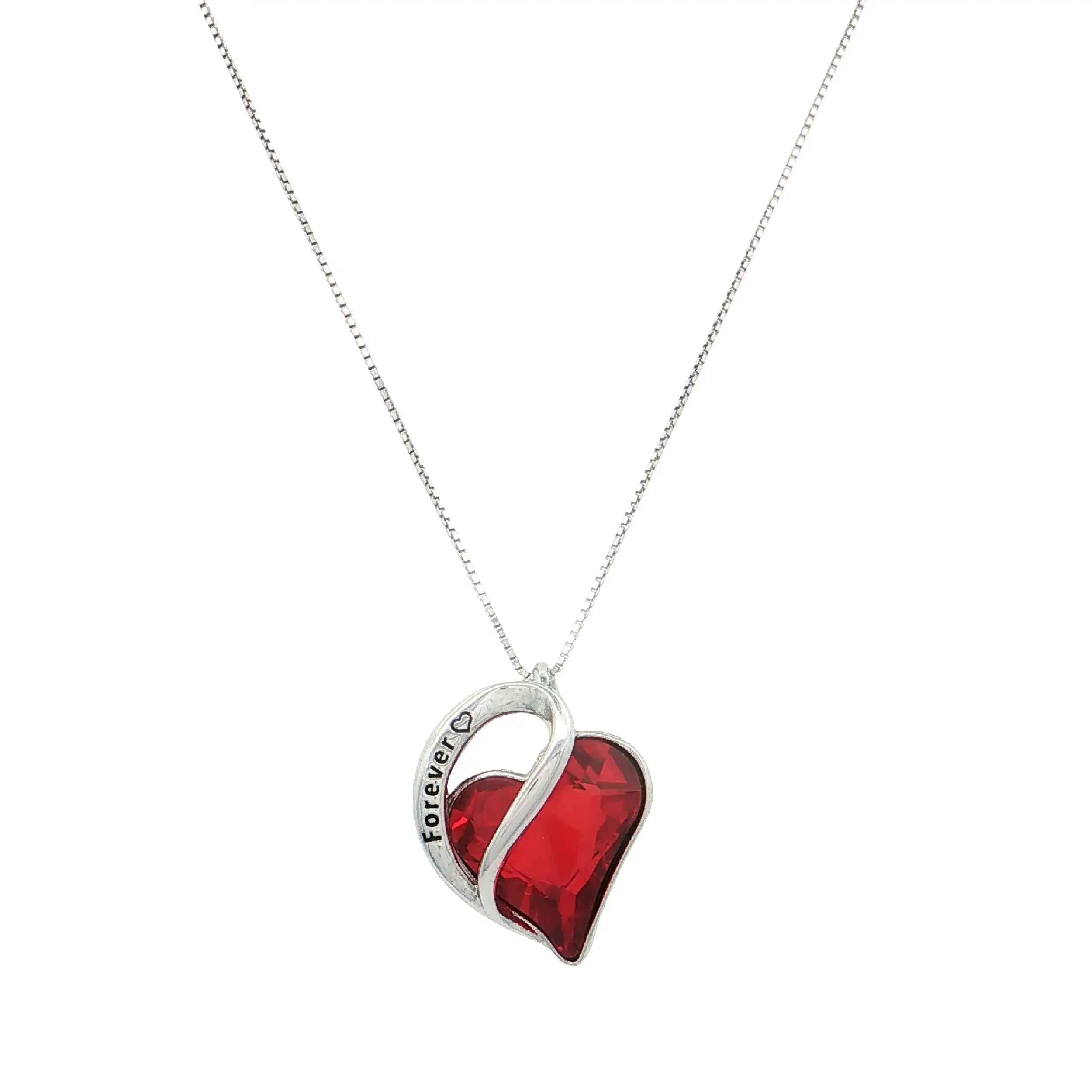 Kette Silber mit Herzanhänger "Forever"