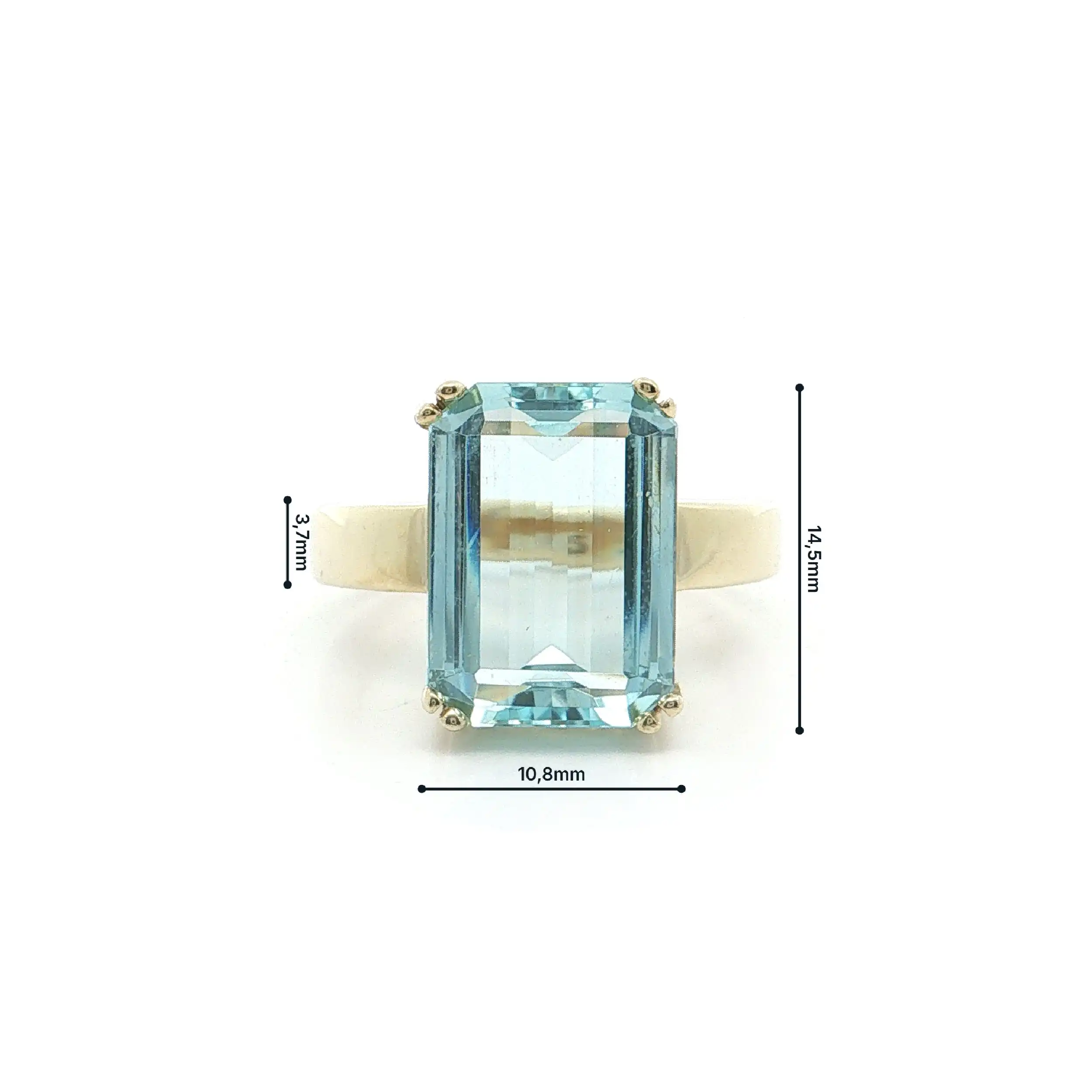 Ring Gelbgold mit Aquamarin