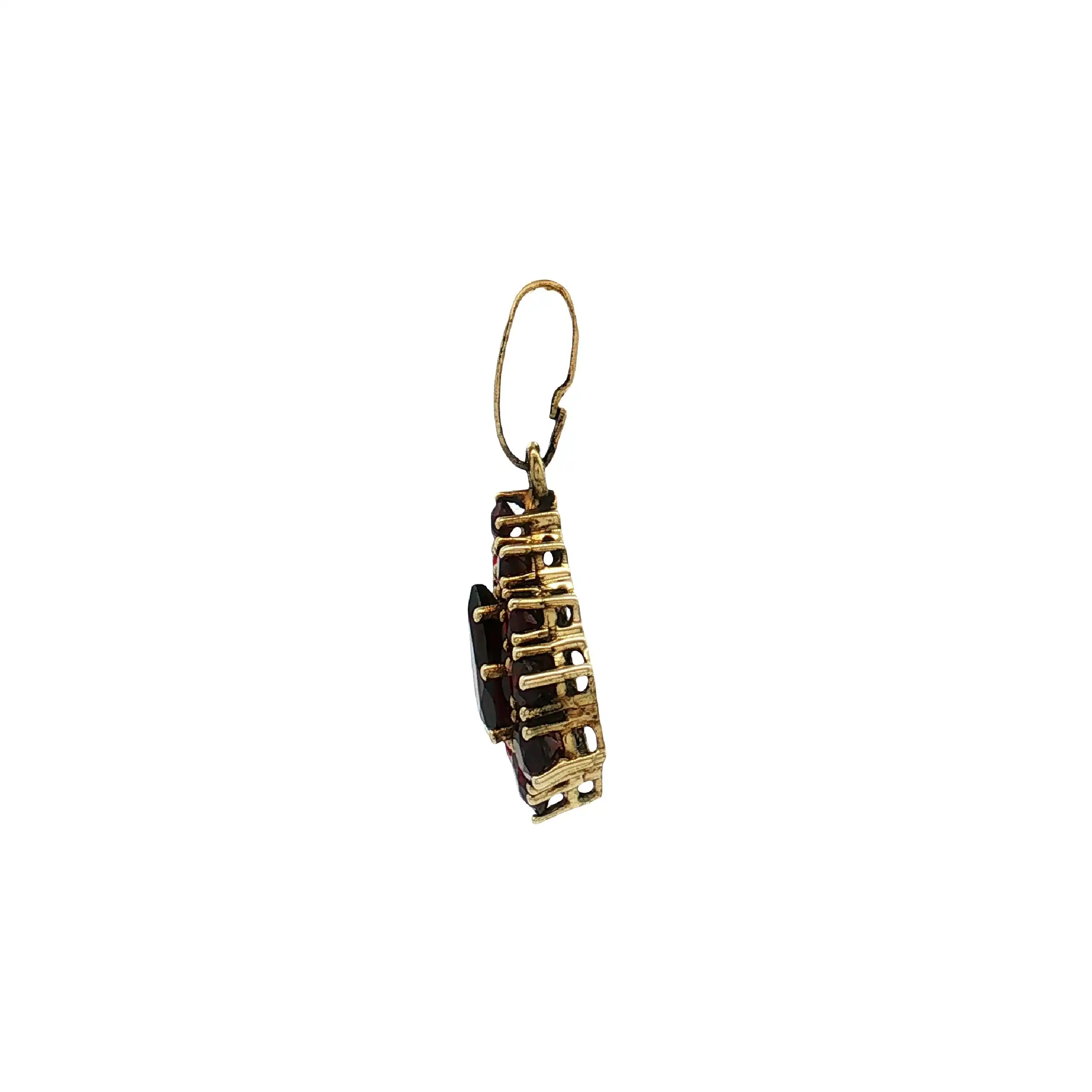 Anhänger Gelbgold mit Granat