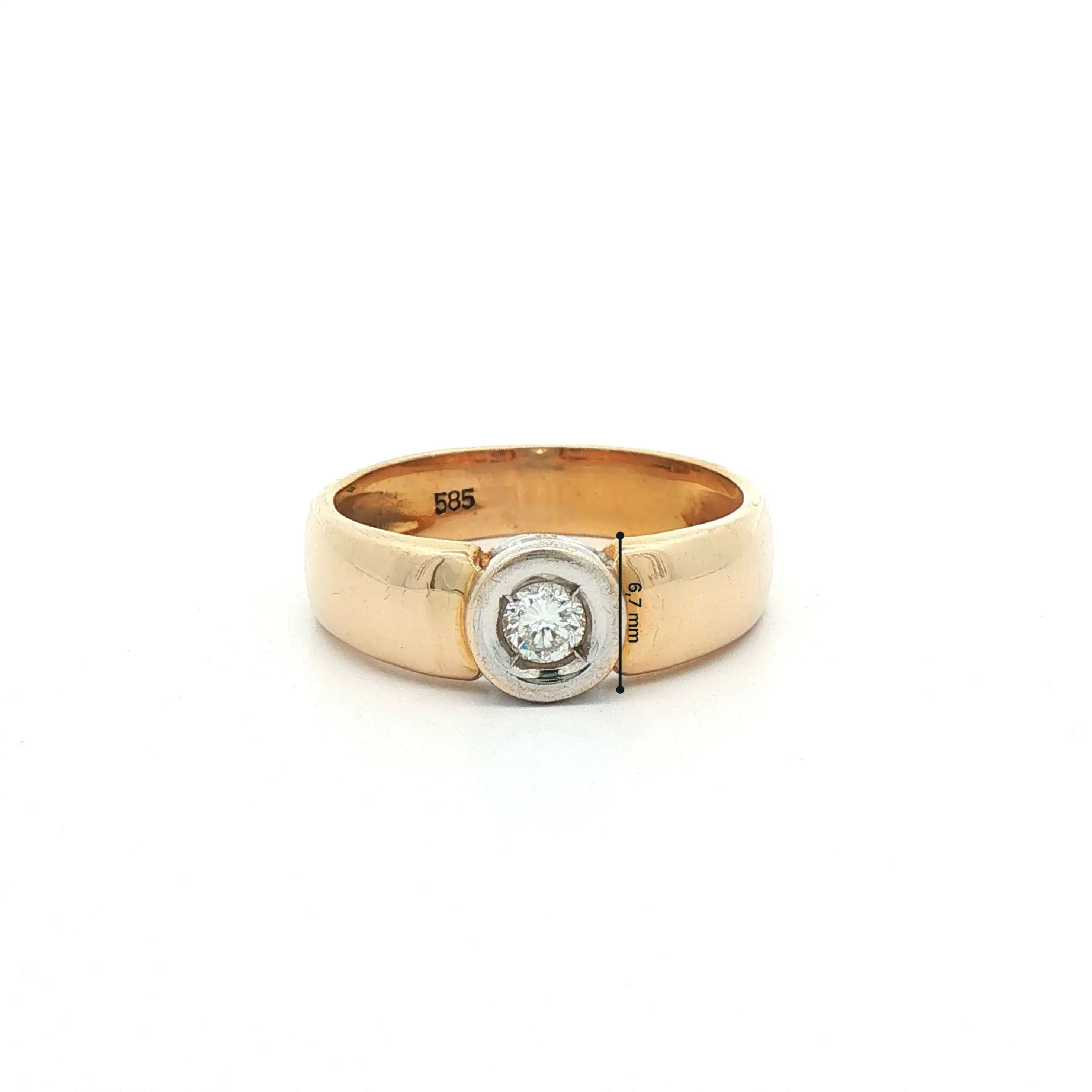 Ring Bicolor mit Brillant