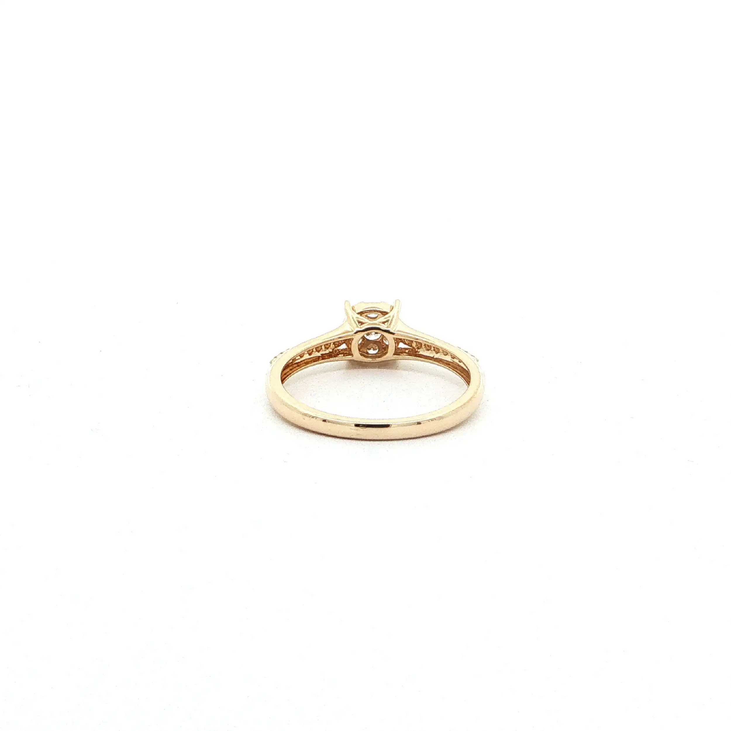 Ring Gelbgold mit Brillanten, graviert mit 0,20ct. TW/SI