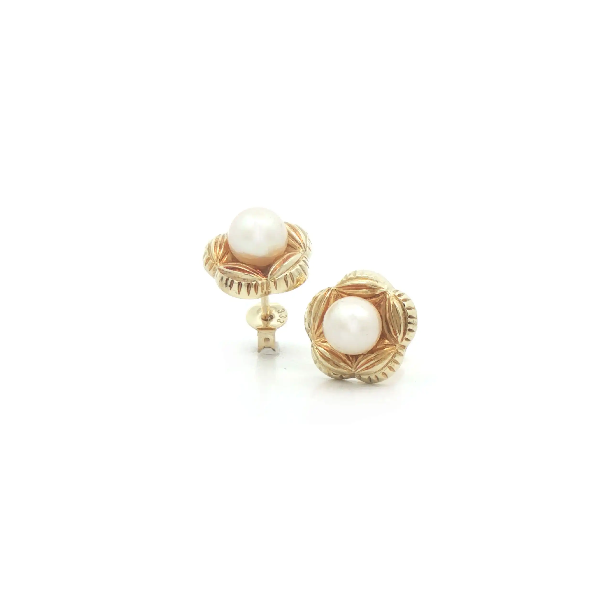 Ohrstecker Gelbgold mit Perle