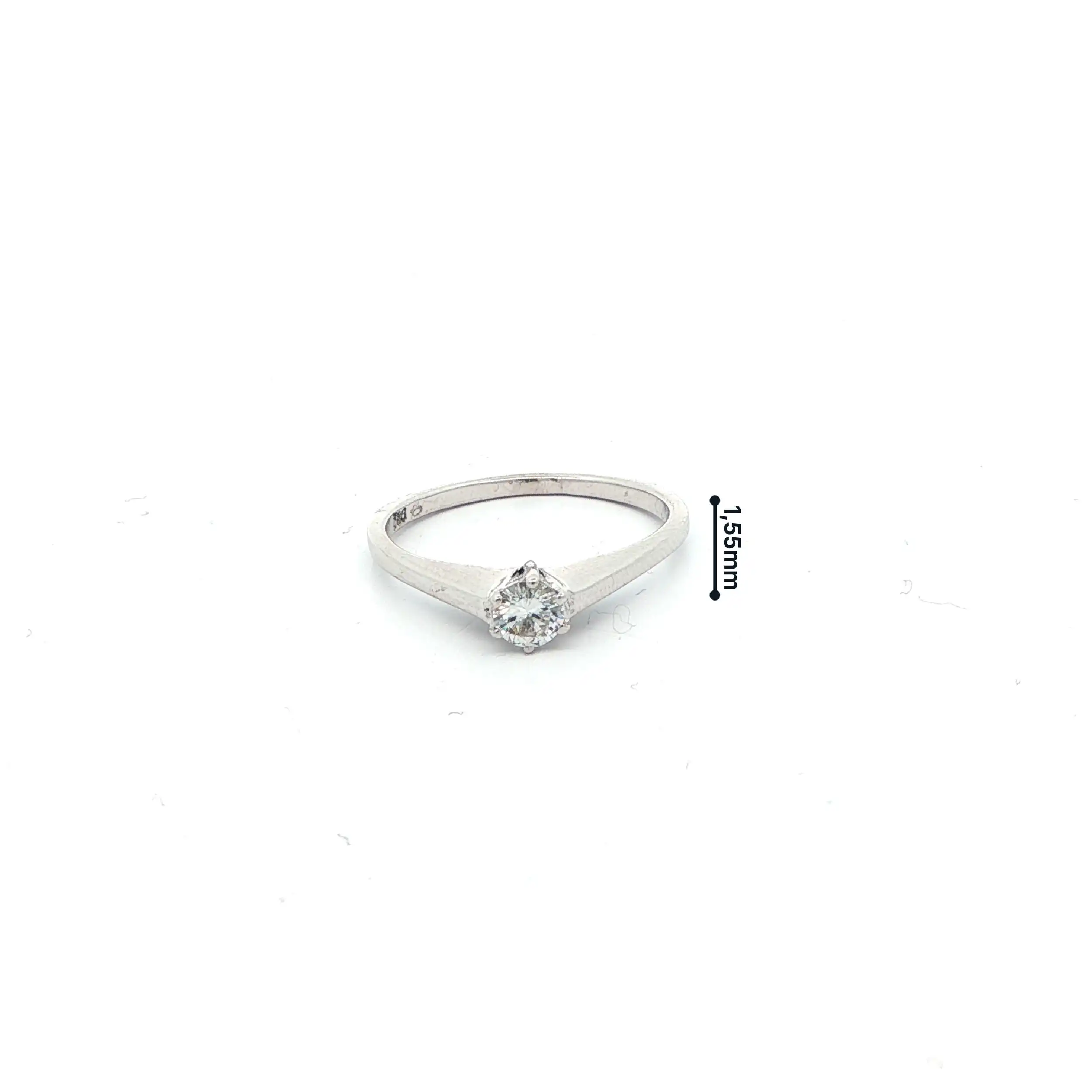 Ring Weißgold mit Brillant Solitär