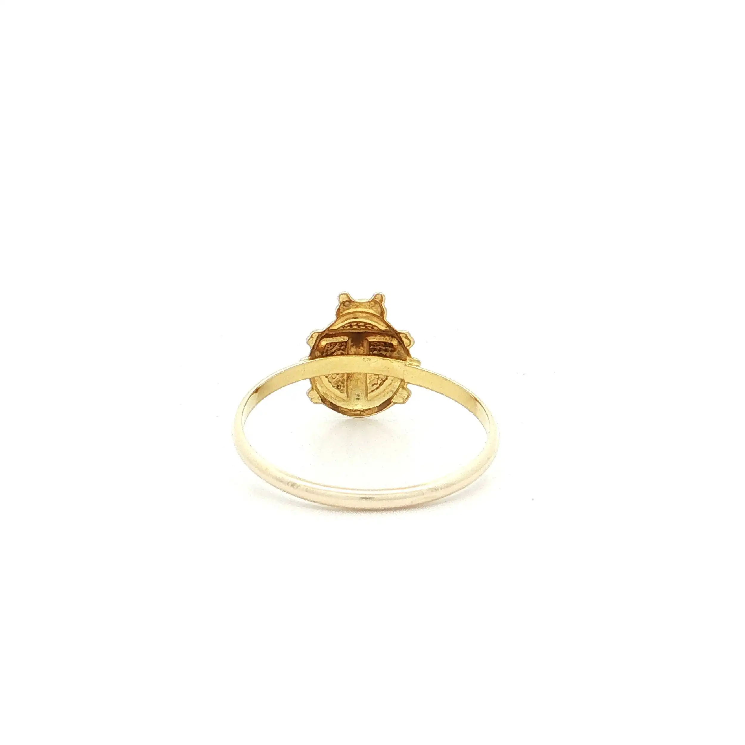 Kinderring Gelbgold mit Marienkäfer