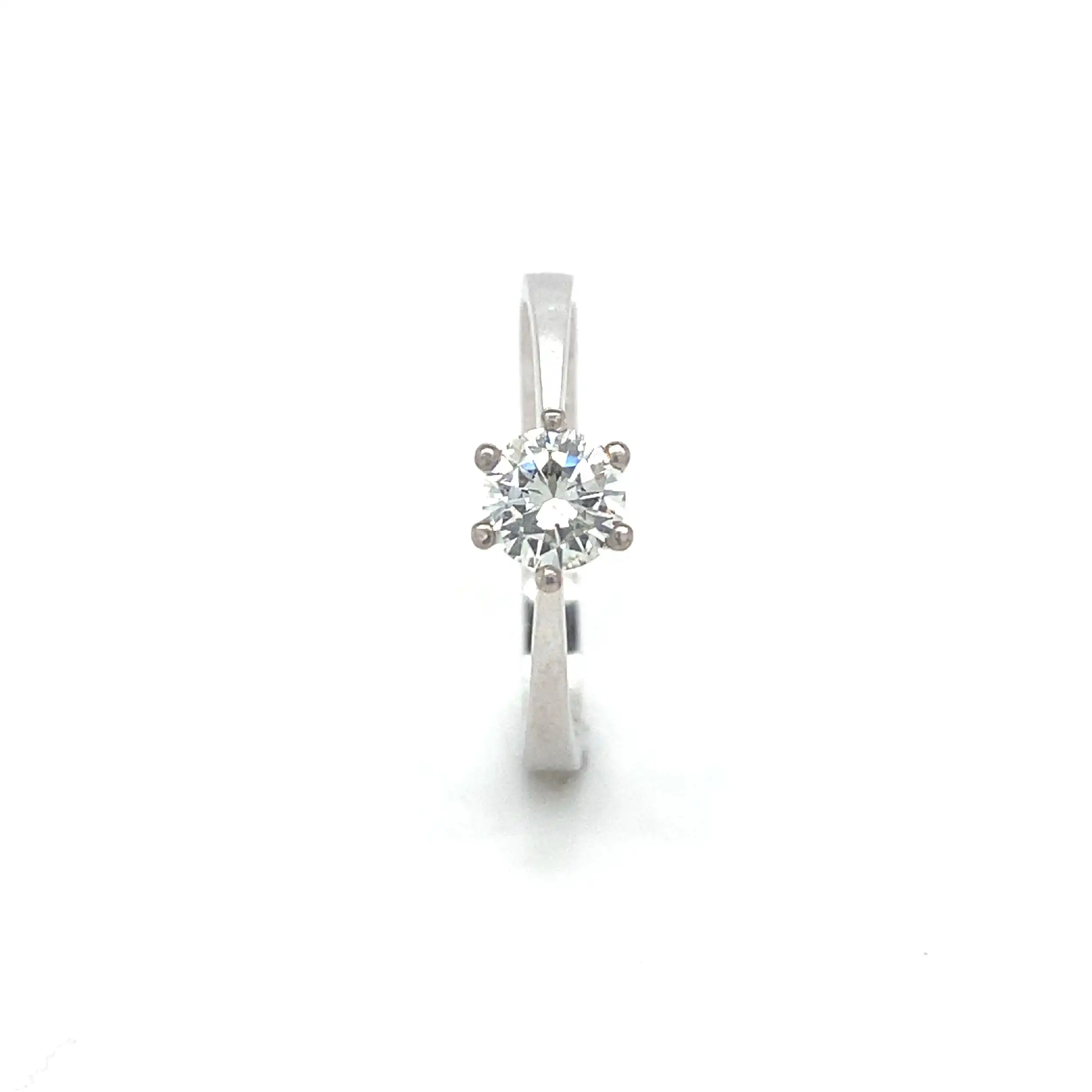 Solitärring Weißgold mit Brillant, graviert mit 0.50ct Solitärring Weißgold mit Brillant, graviert mit 0.50ct
