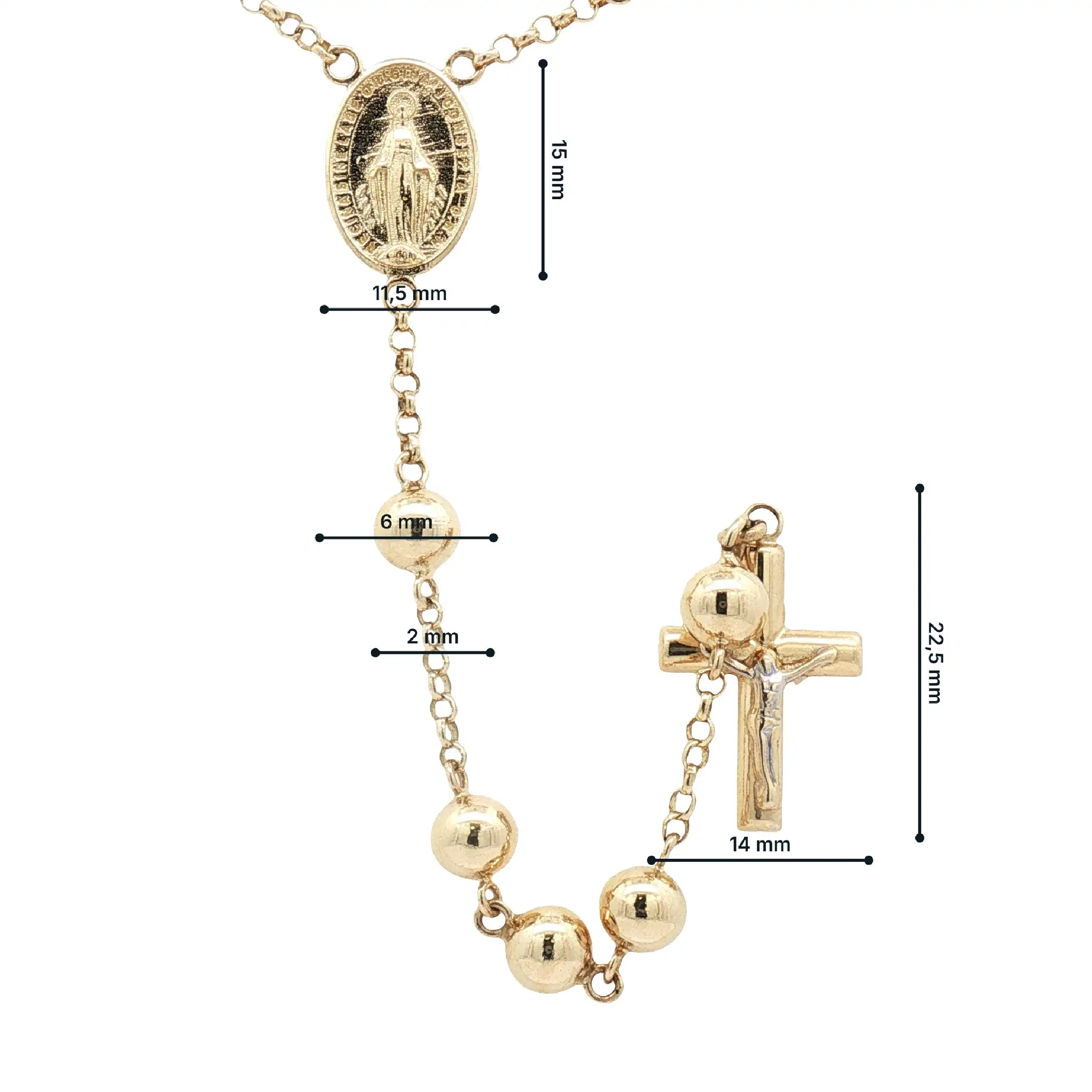Rosenkranz Gelbgold