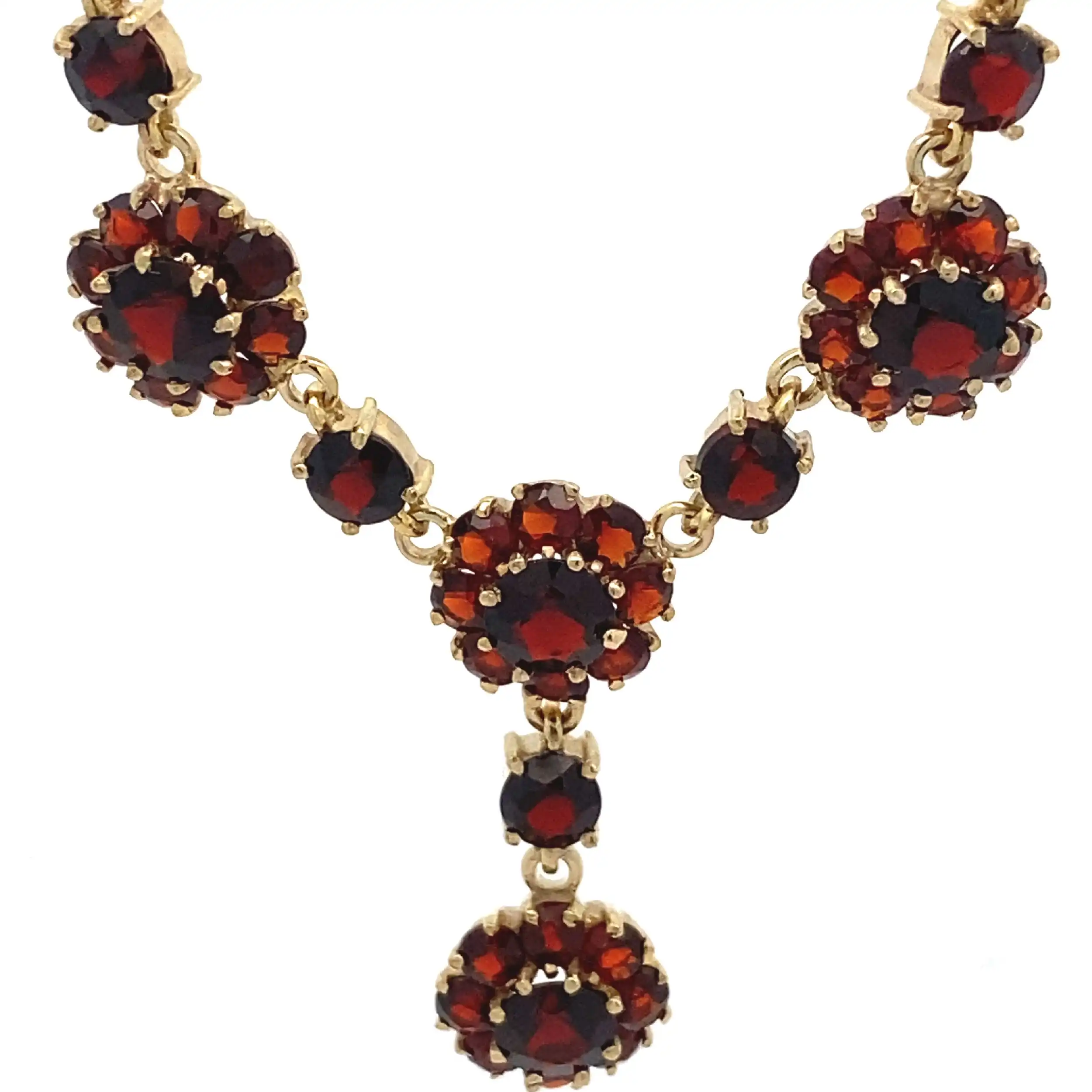 Collier Gelbgold mit Granat (Verschluss 750er Gelbgold) Collier Gelbgold mit Granat (Verschluss 750er Gelbgold)