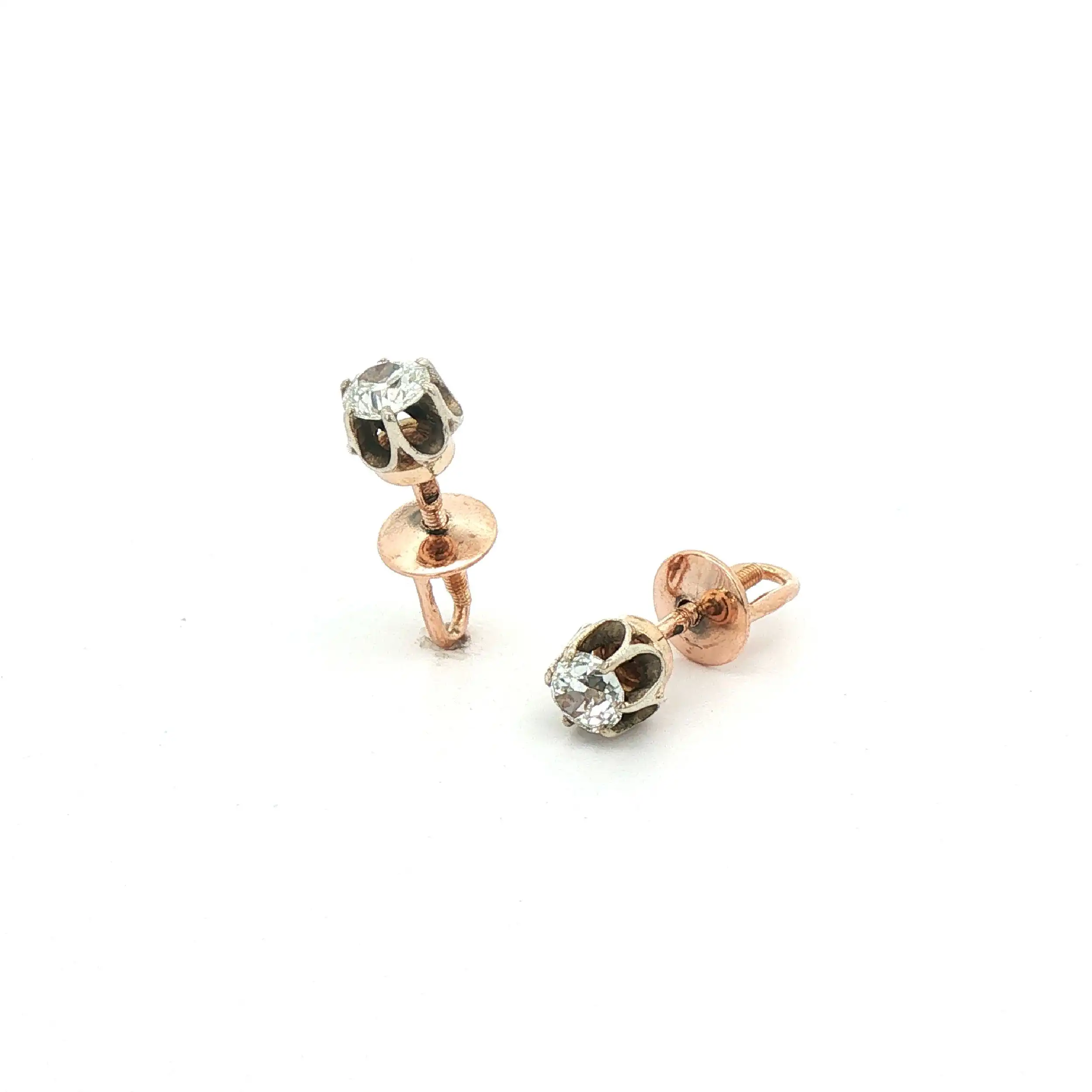 Ohrstecker Bicolor mit Brillant Ohrstecker Bicolor mit Brillant