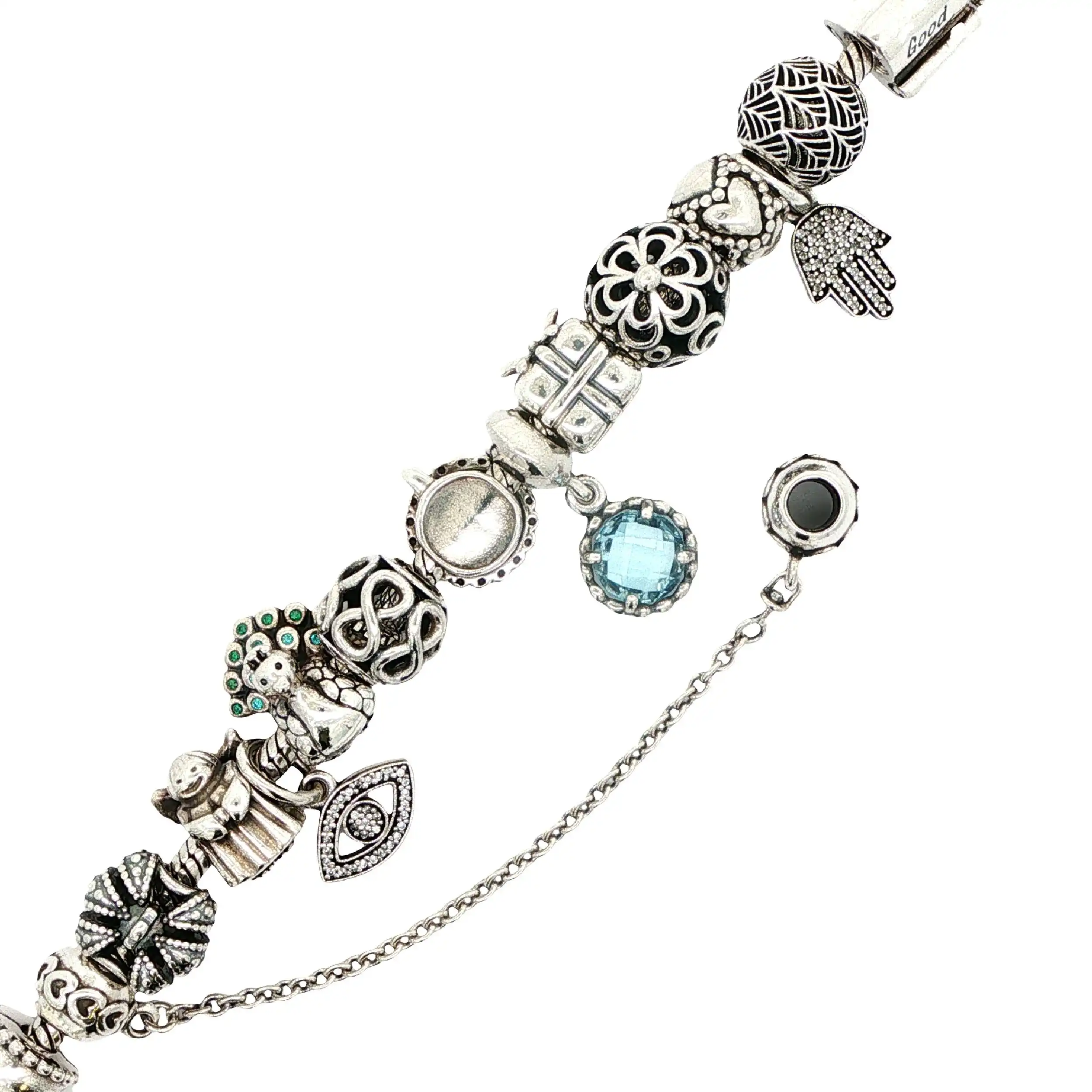 Armband Silber Pandora mit 16 Charms