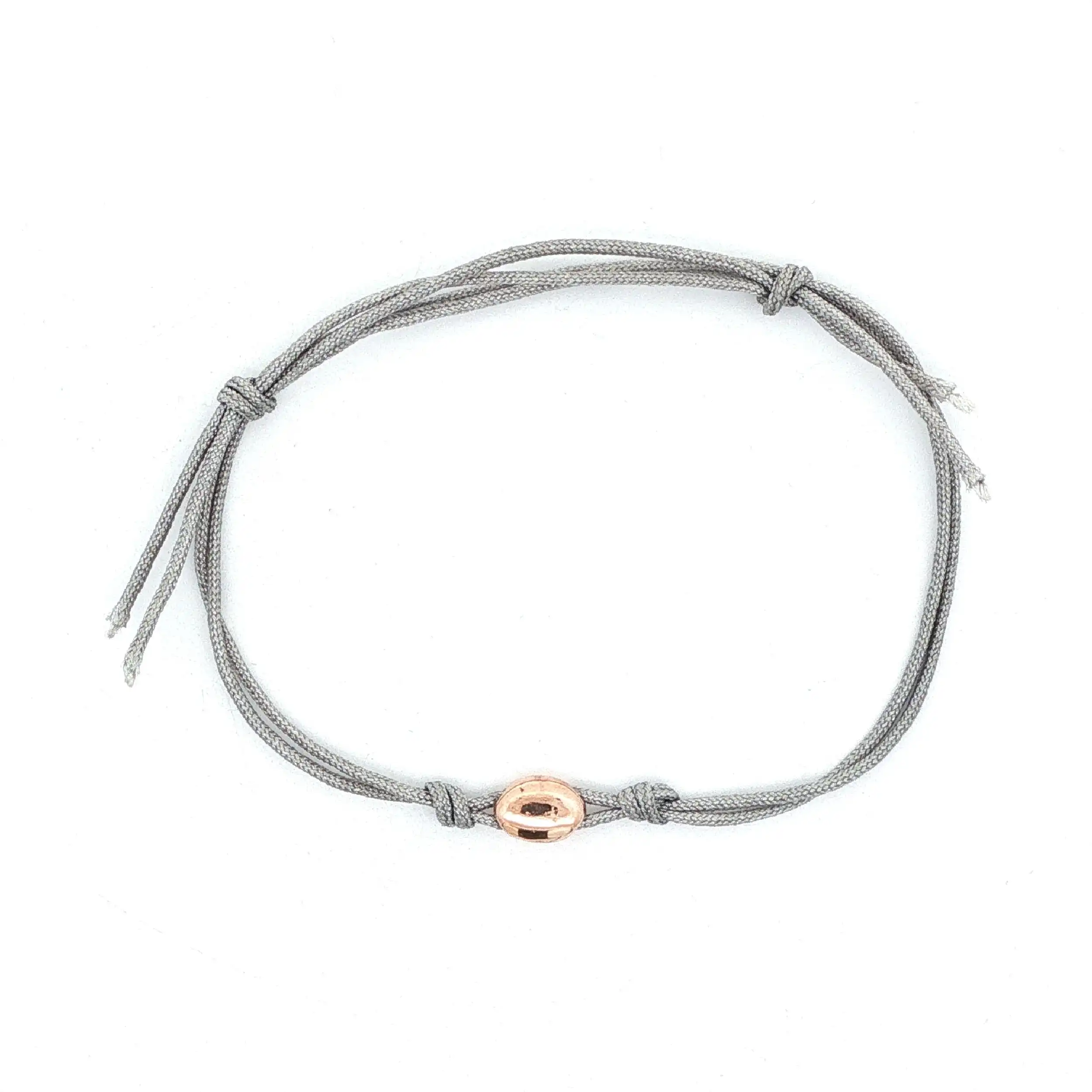 Stoffarmband grau mit Roségoldelement DoDo