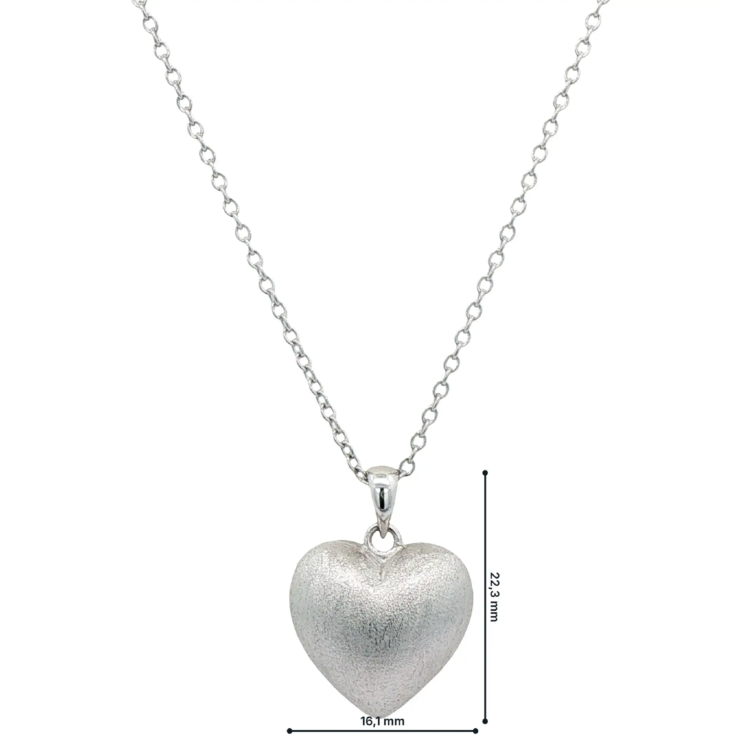 Ankercollier Silber "Herz" mattiert Ankercollier Silber "Herz" mattiert