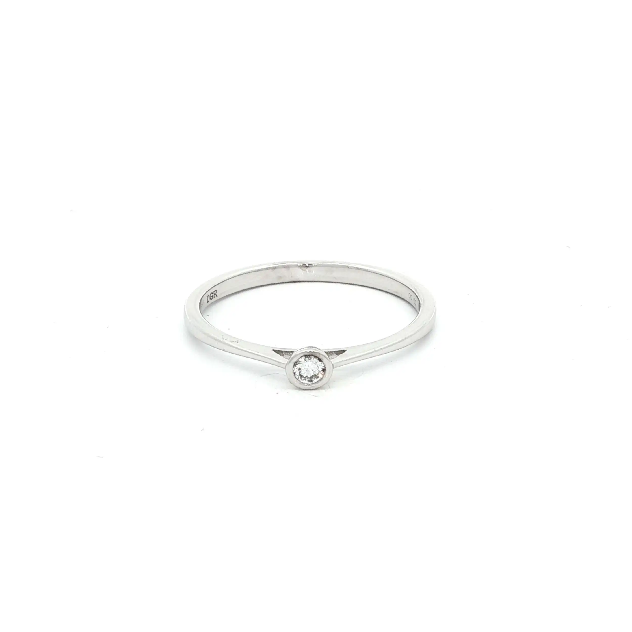 Solitärring Weißgold mit Brillant 0,05ct