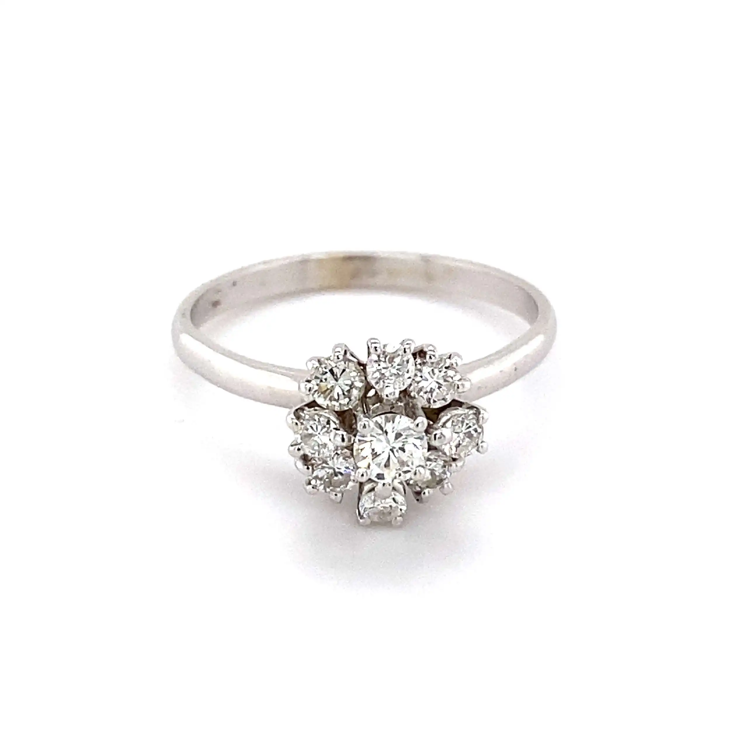 Ring Weißgold mit Brillanten, graviert mit 0,63