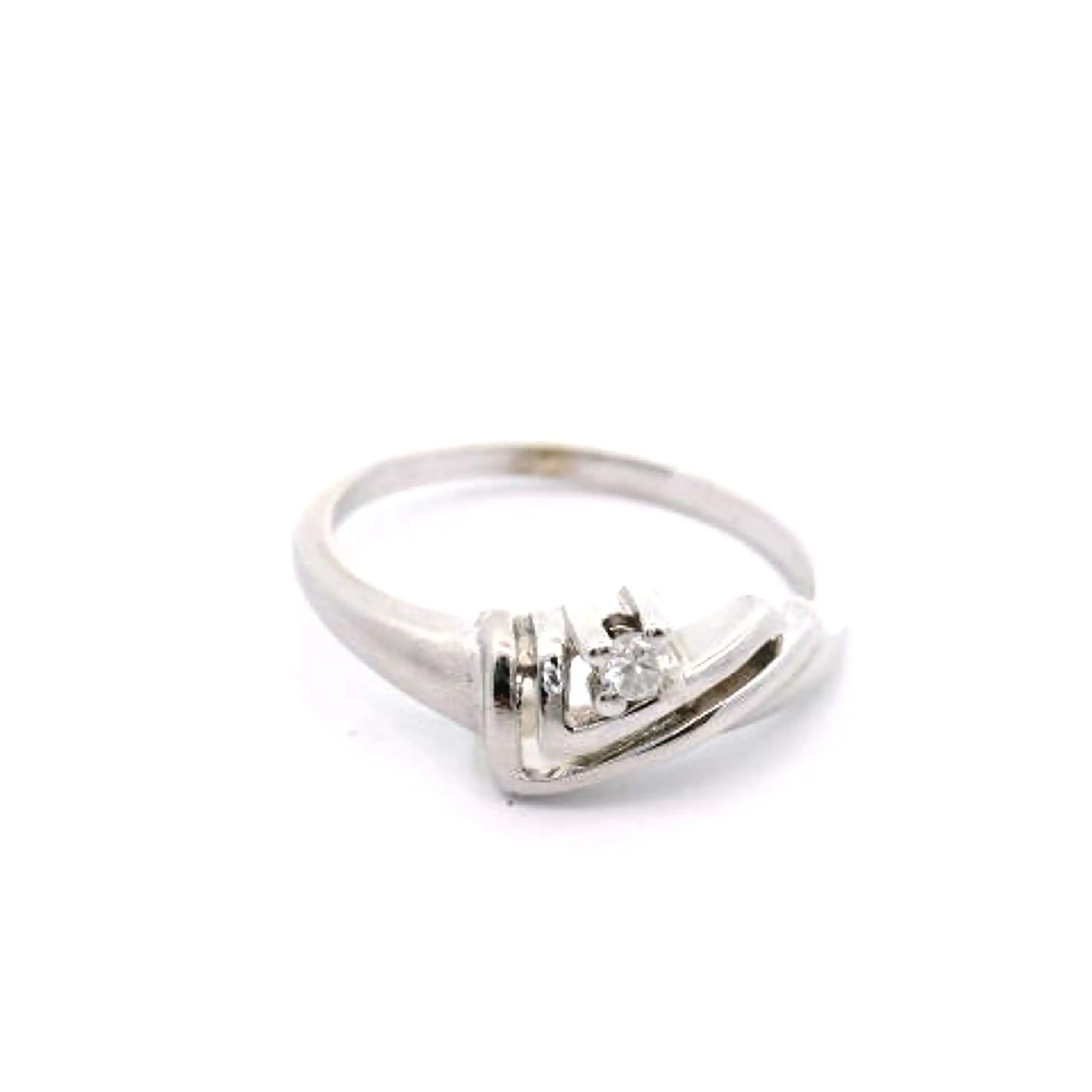 Ring Weißgold mit Brillant Ring Weißgold mit Brillant