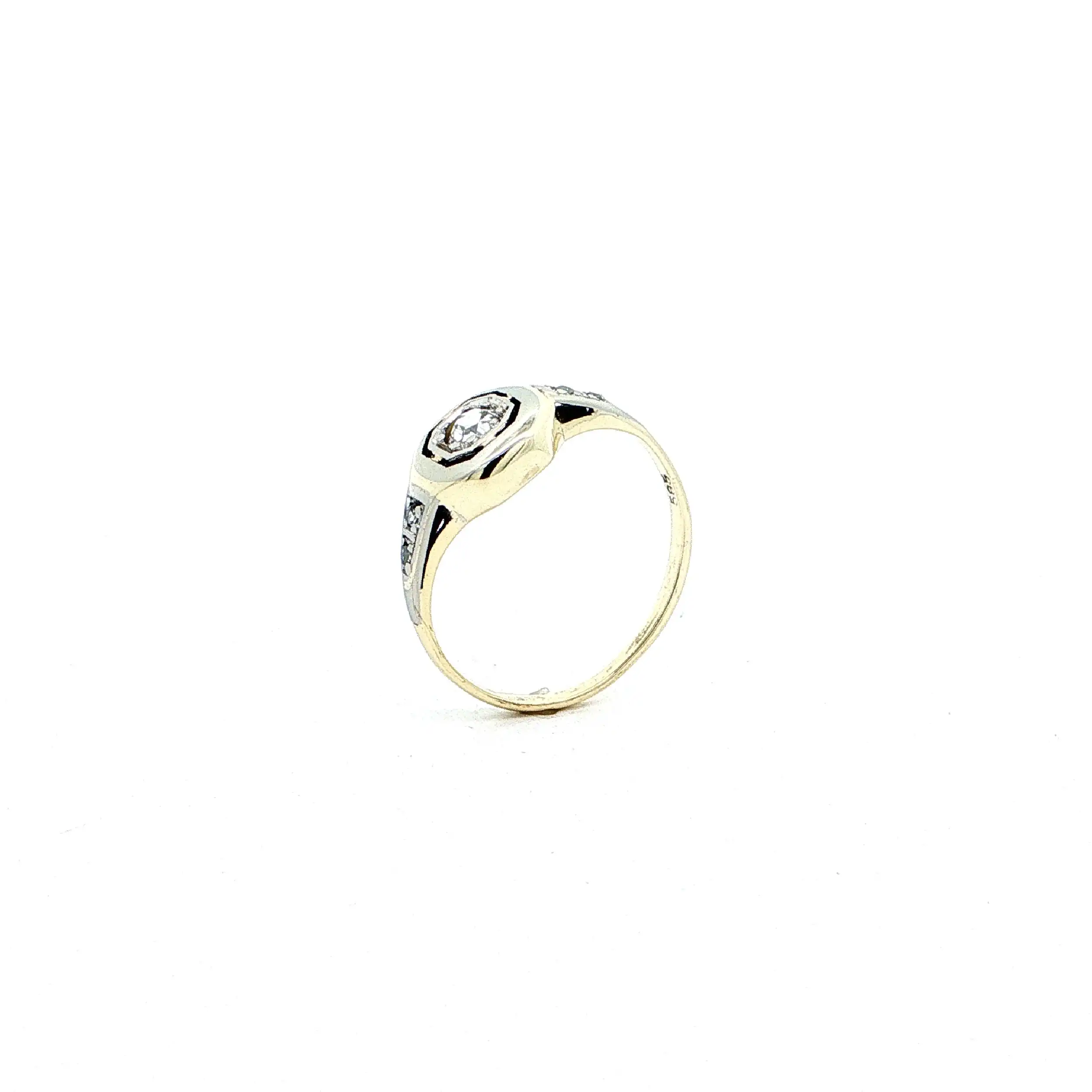 Ring Bicolor mit Diamantrosen