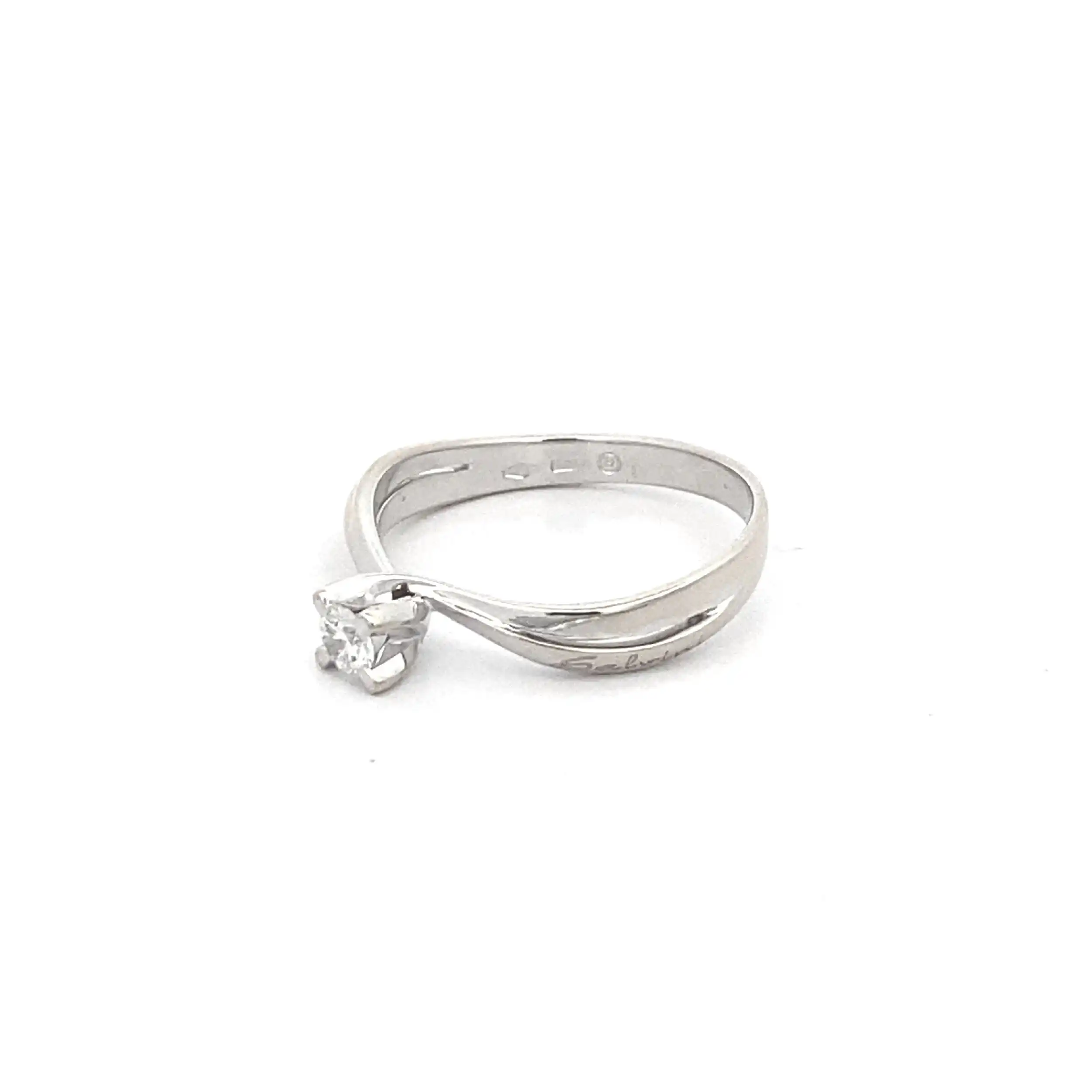 Ring Weißgold mit Brillant Ring Weißgold mit Brillant
