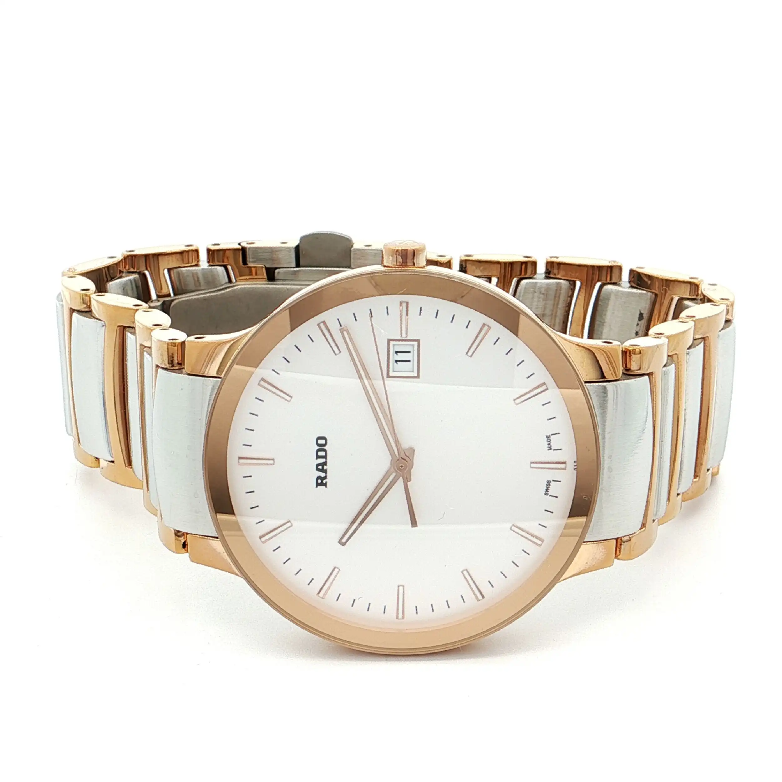 Herrenuhr Rado Centrix Quartz Stahl / Keramik 38mm Ref.115.0554.3
