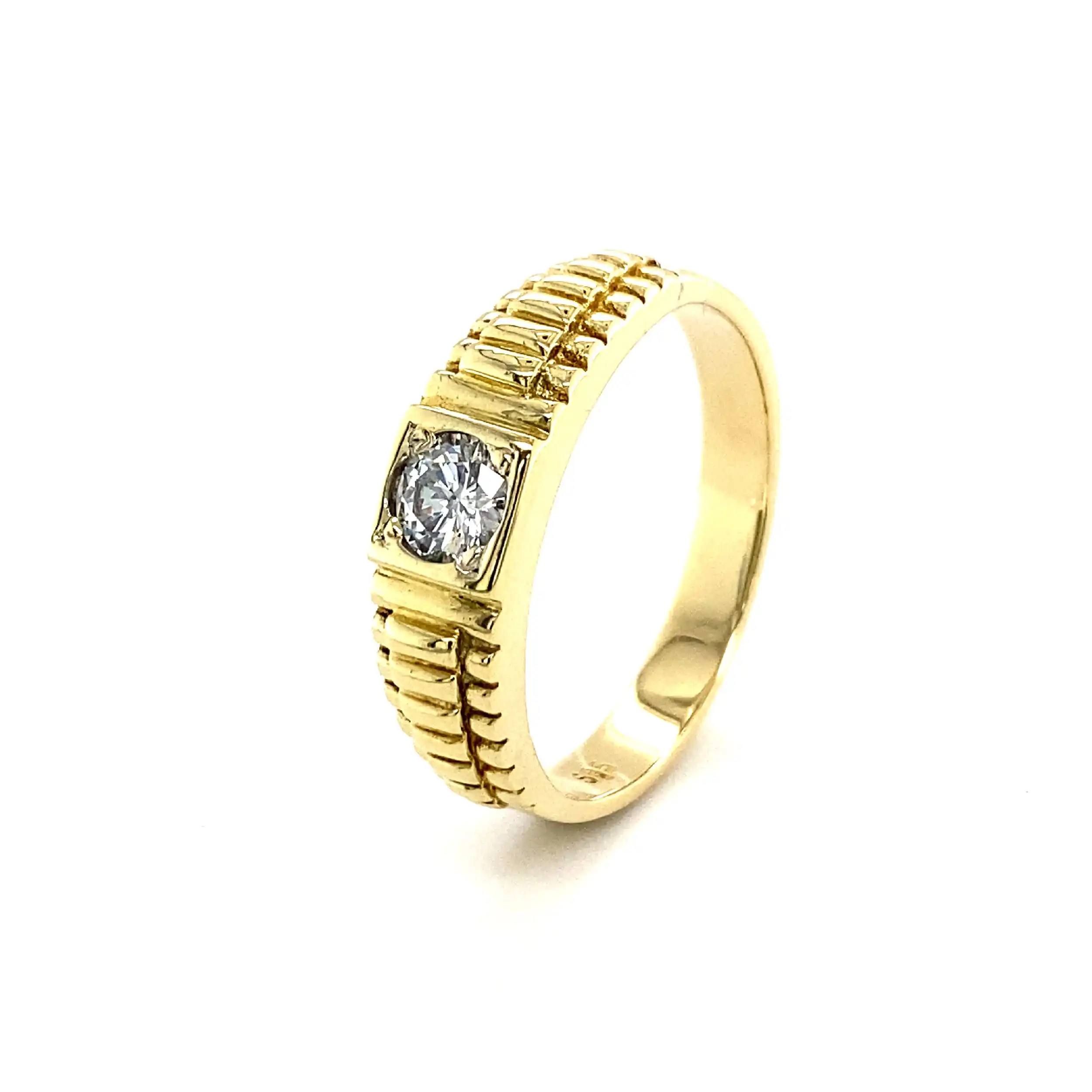 Ring Gelbgold mit Brillant-Solitär Ring Gelbgold mit Brillant-Solitär