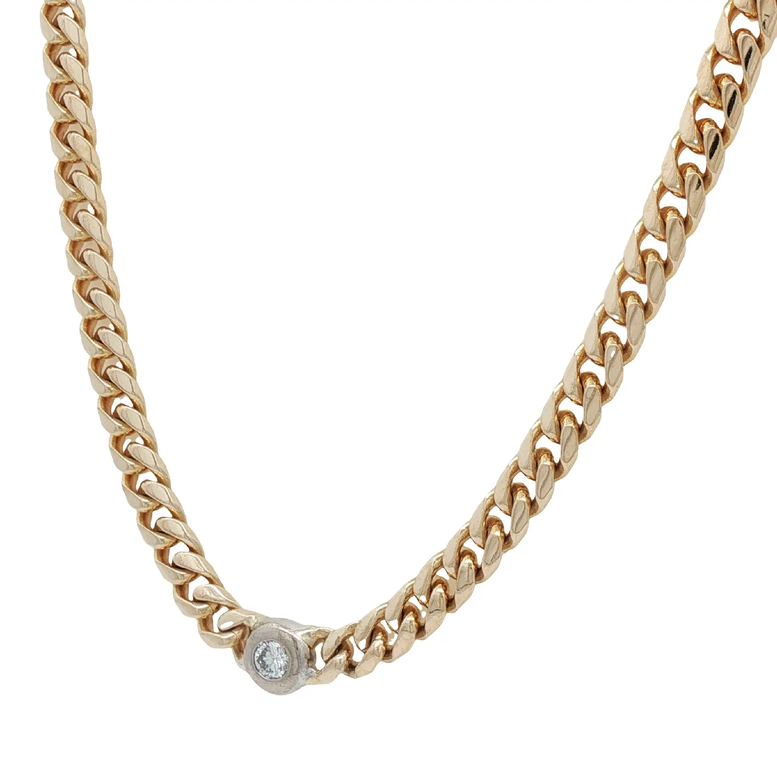 Collier mit Brillanten Bicolor