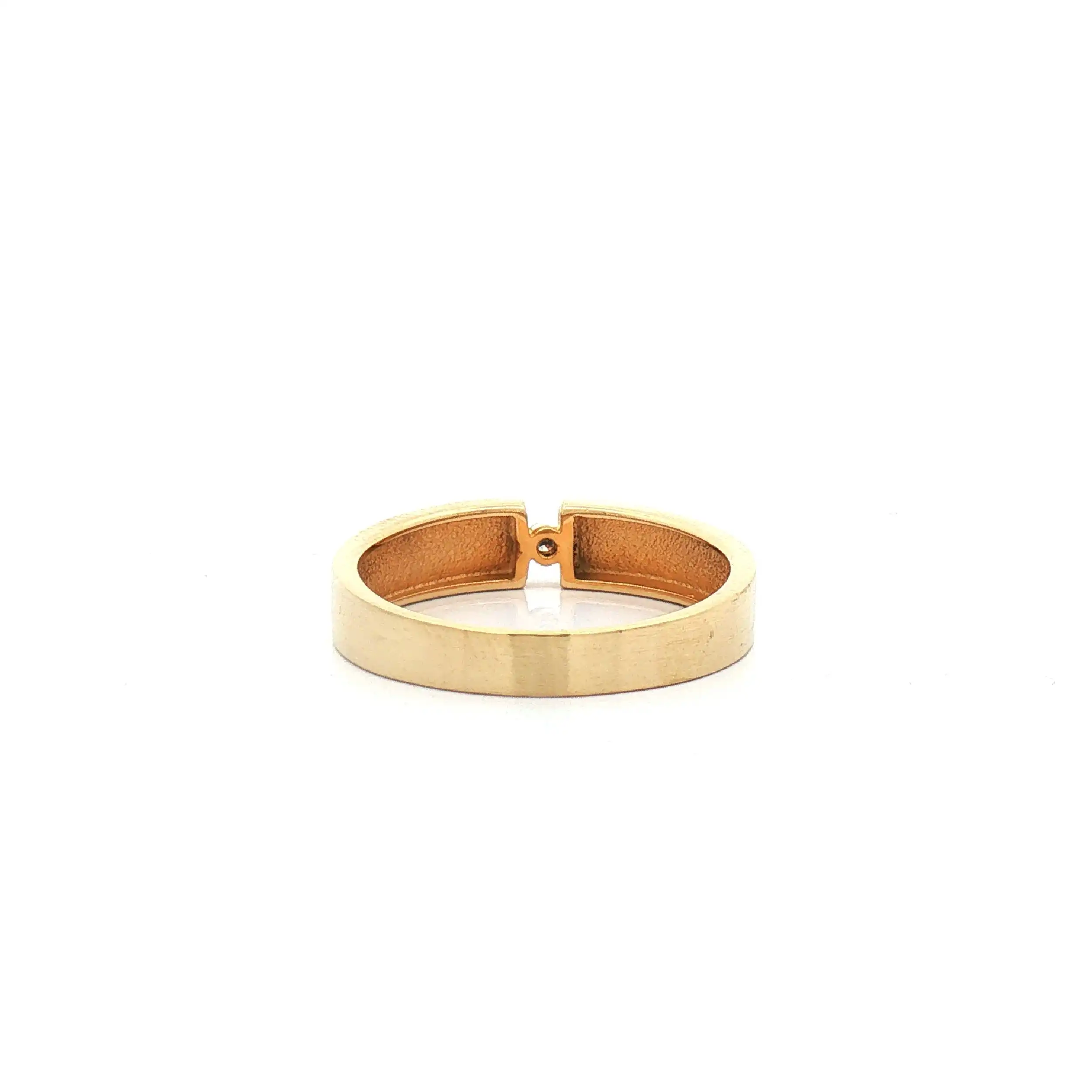 Ring Gelbgold mattiert mit Brillant Ring Gelbgold mattiert mit Brillant