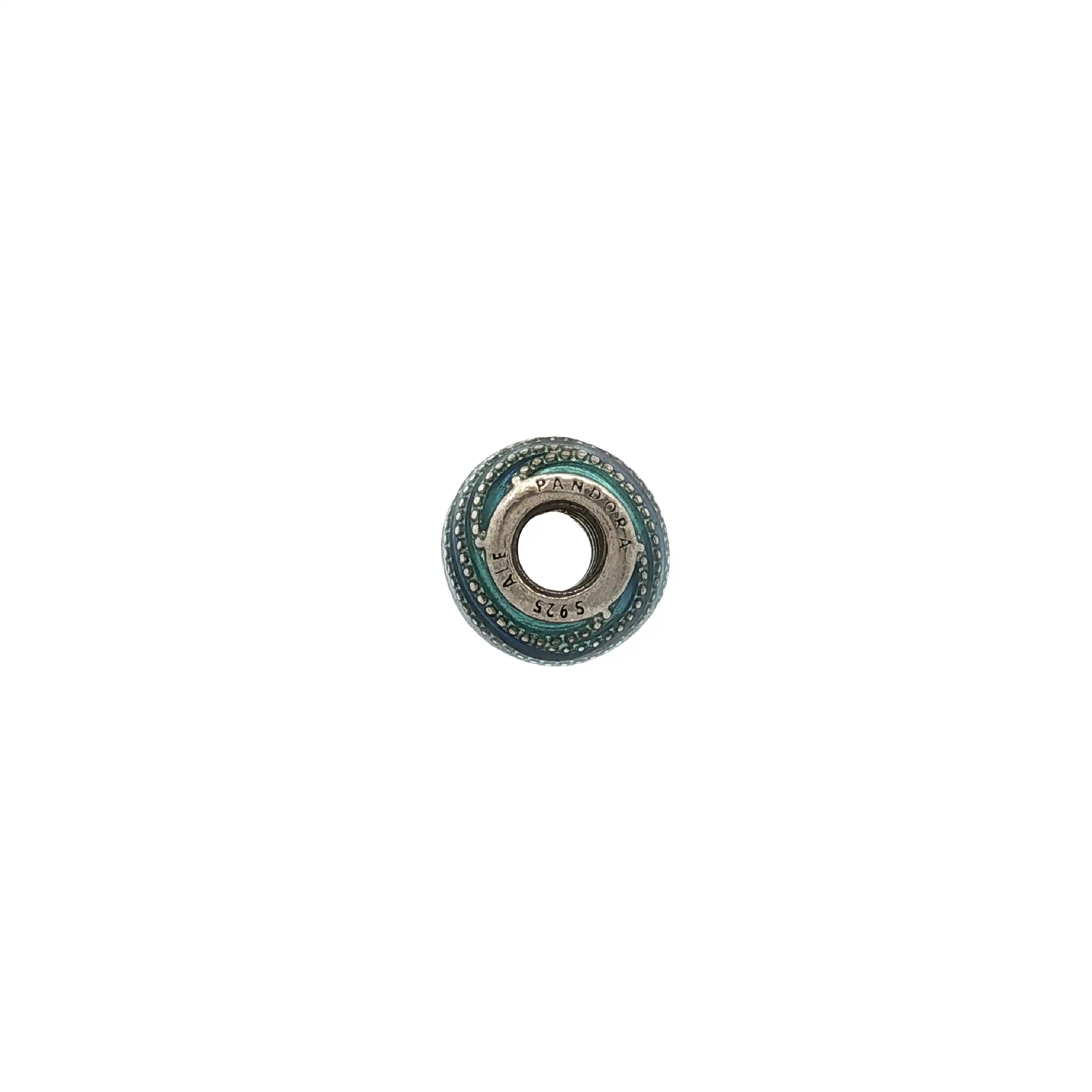 Charm Silber Pandora Blaue Welle Charm Silber Pandora Blaue Welle