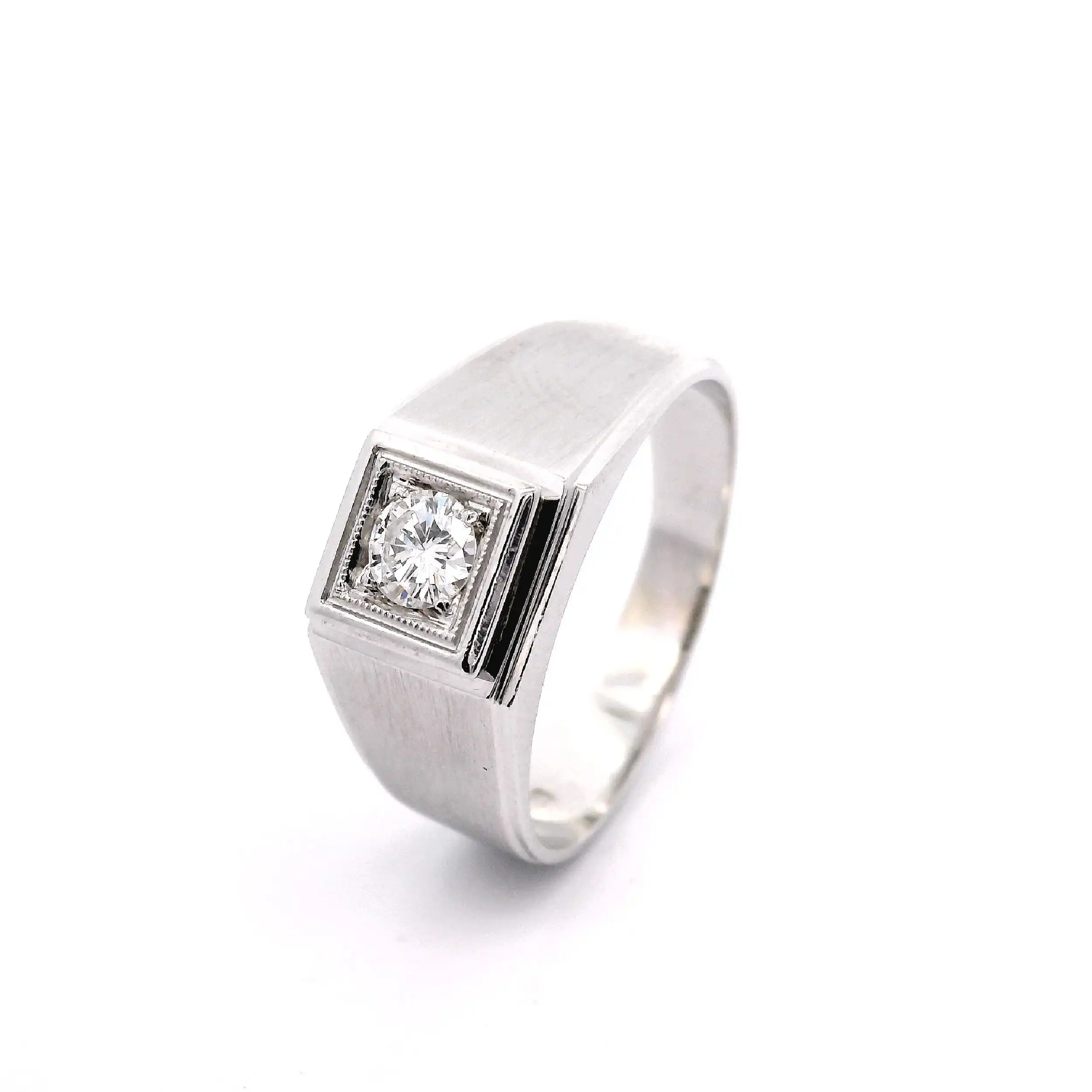 Ring Weißgold mit Brillant Ring Weißgold mit Brillant
