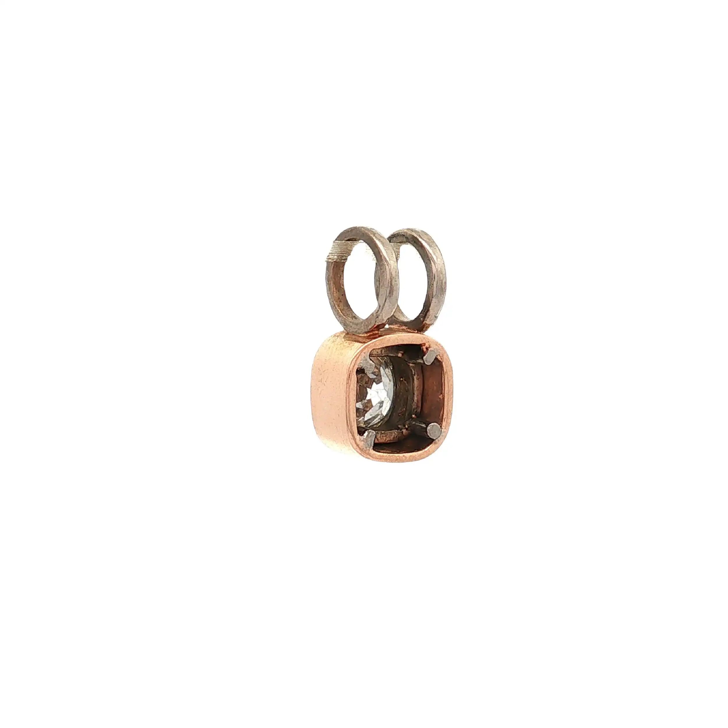 Anhänger Bicolor mit Diamant Solitär Altschliff