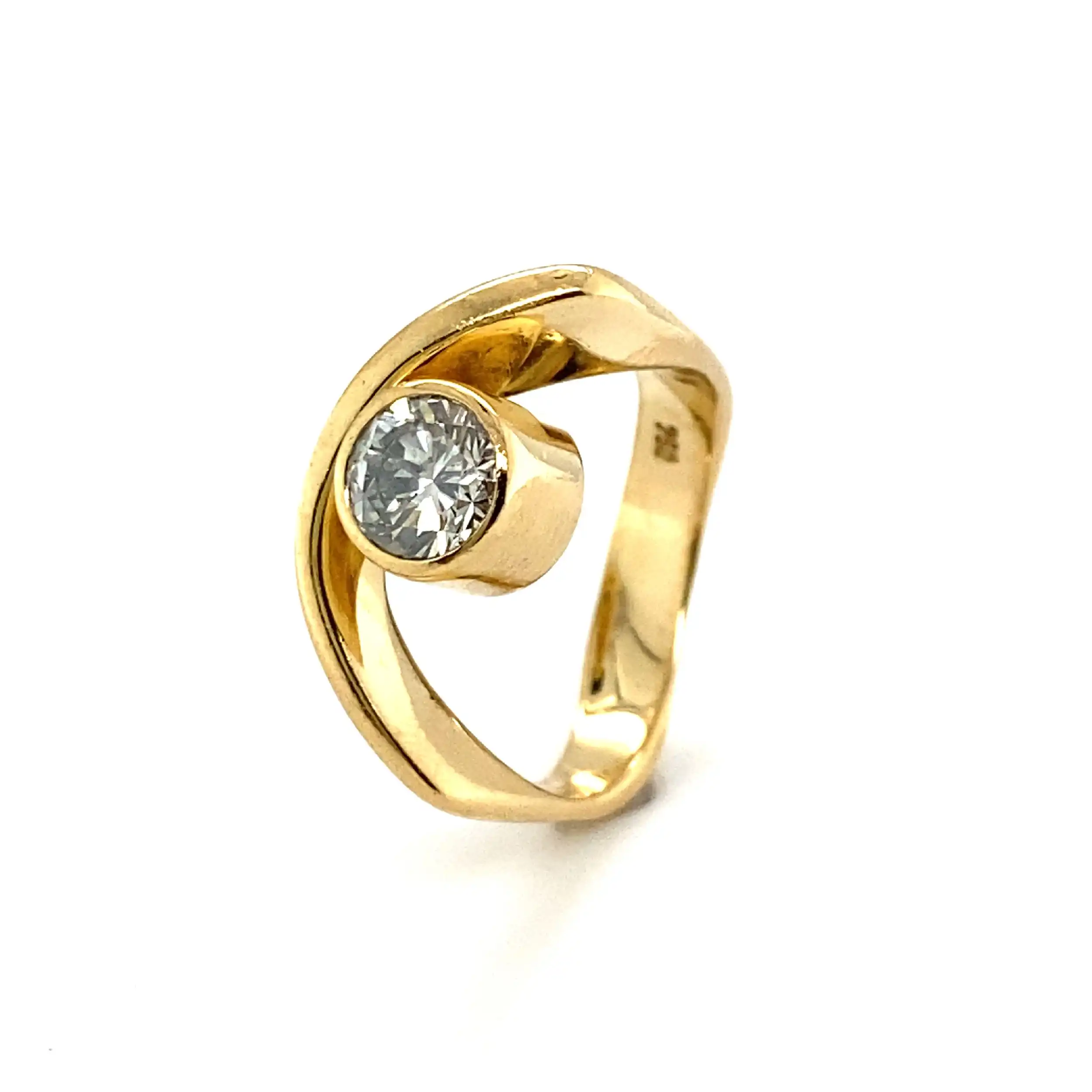 Ring Gelbgold mit Solitär Brillant ca. 1,09 ct Ring Gelbgold mit Solitär Brillant ca. 1,09 ct