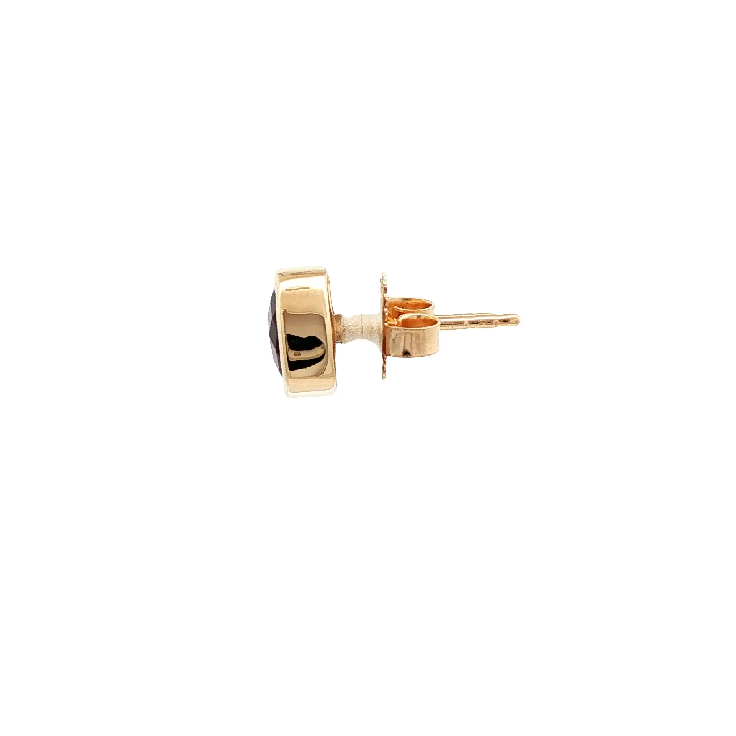 Ohrstecker Gelbgold mit roten Farbsteinen