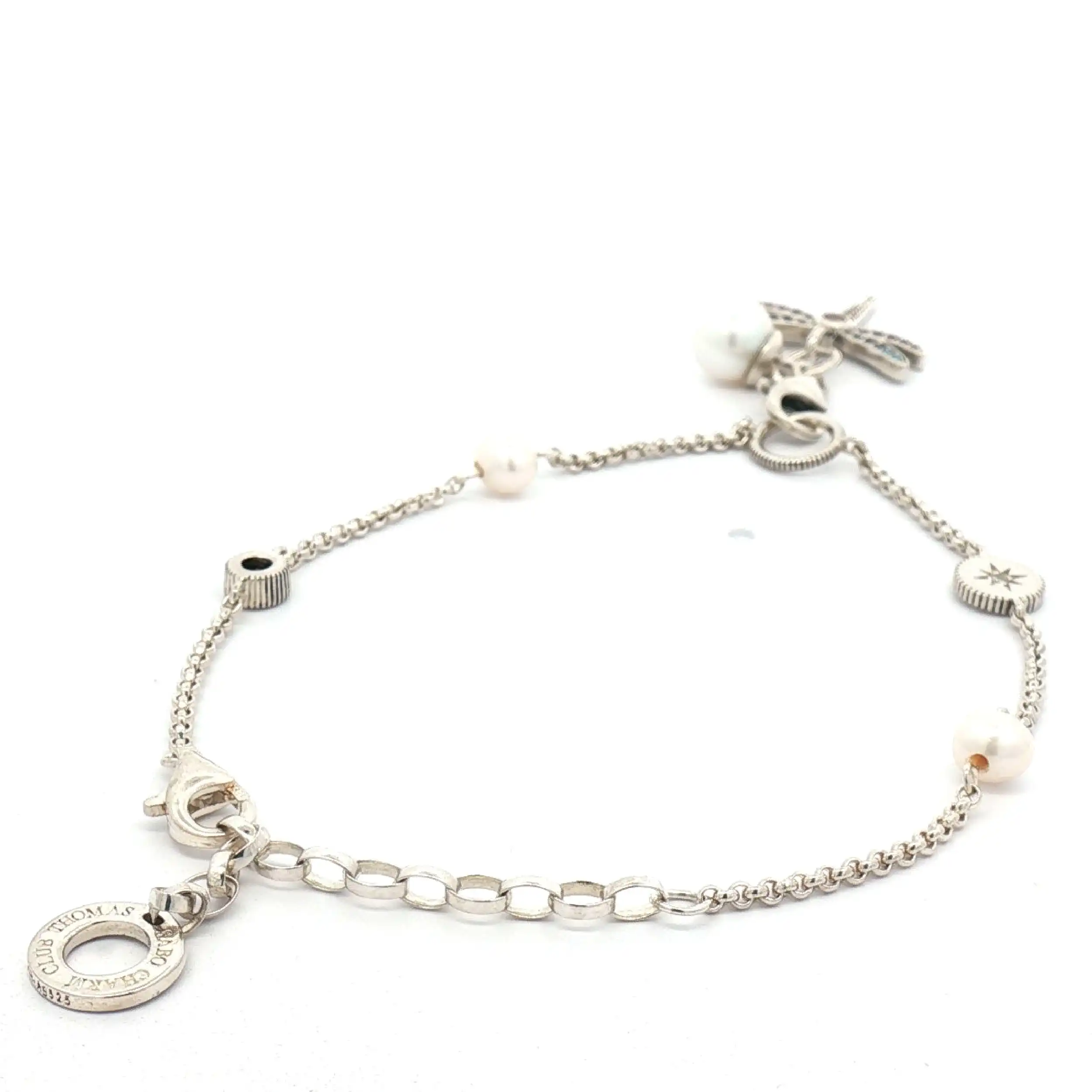 Armband Silber mit Anhänger Farbsteinen, Perlen und Zirkonia Thomas Sabo Armband Silber mit Anhänger Farbsteinen, Perlen und Zirkonia Thomas Sabo