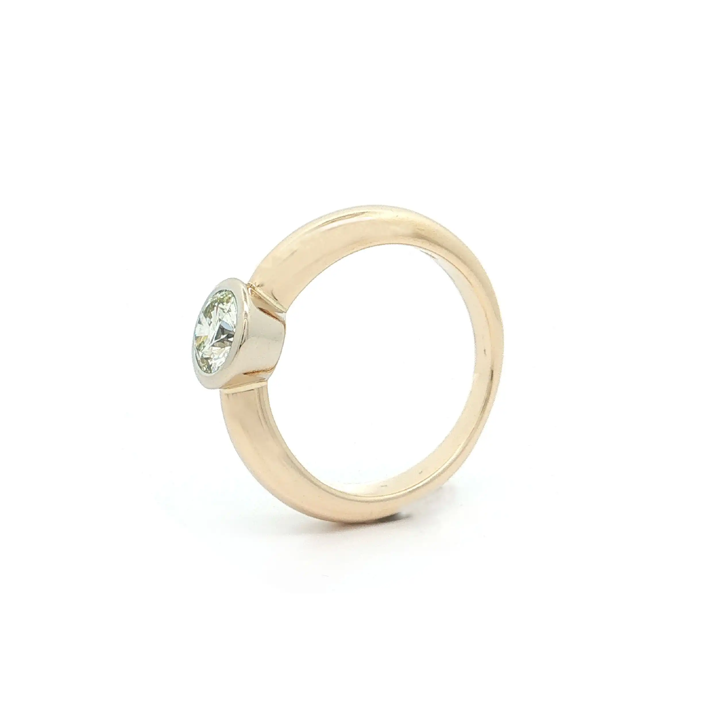 Ring Bicolor mit Brillant