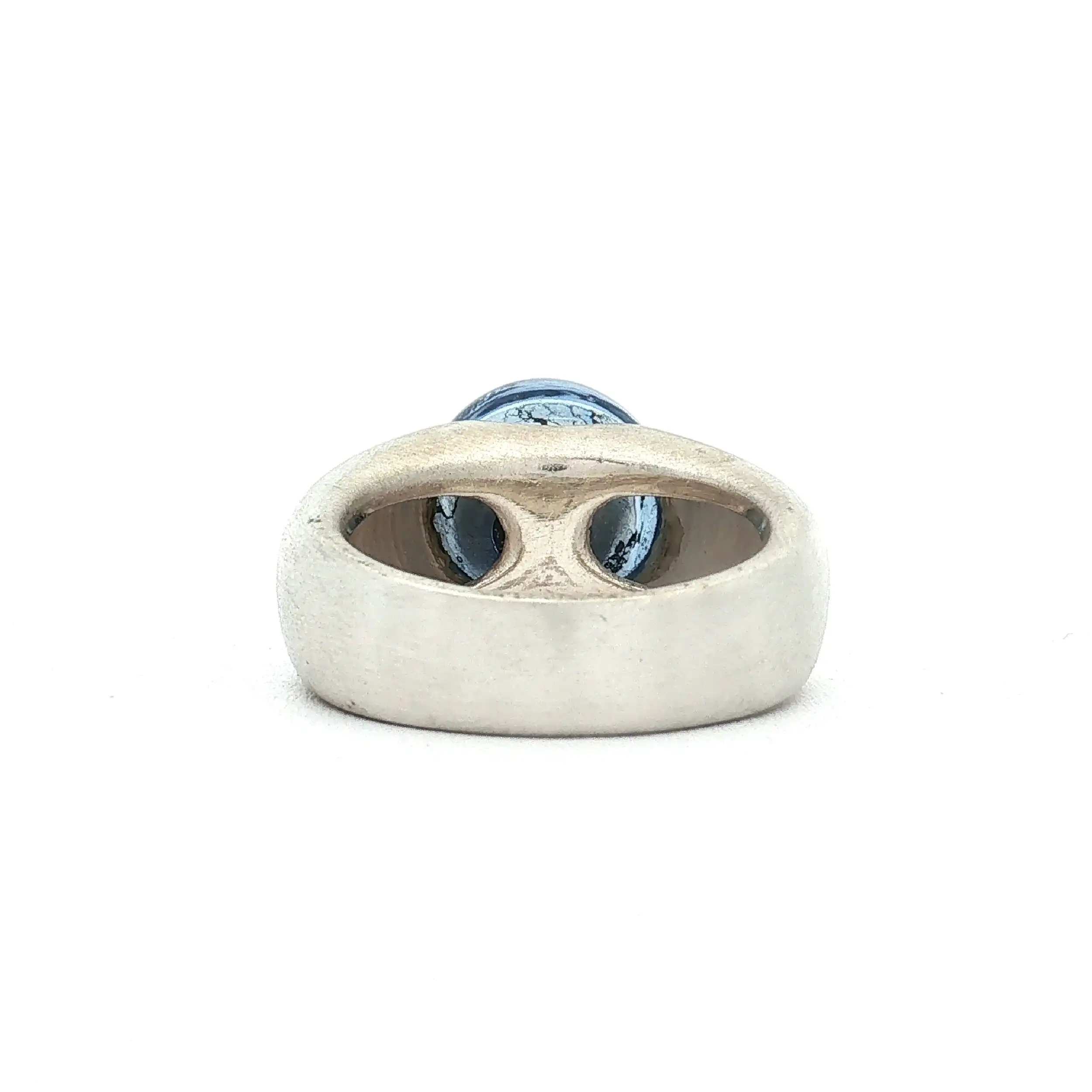 Ring Silber mit blauen Stein