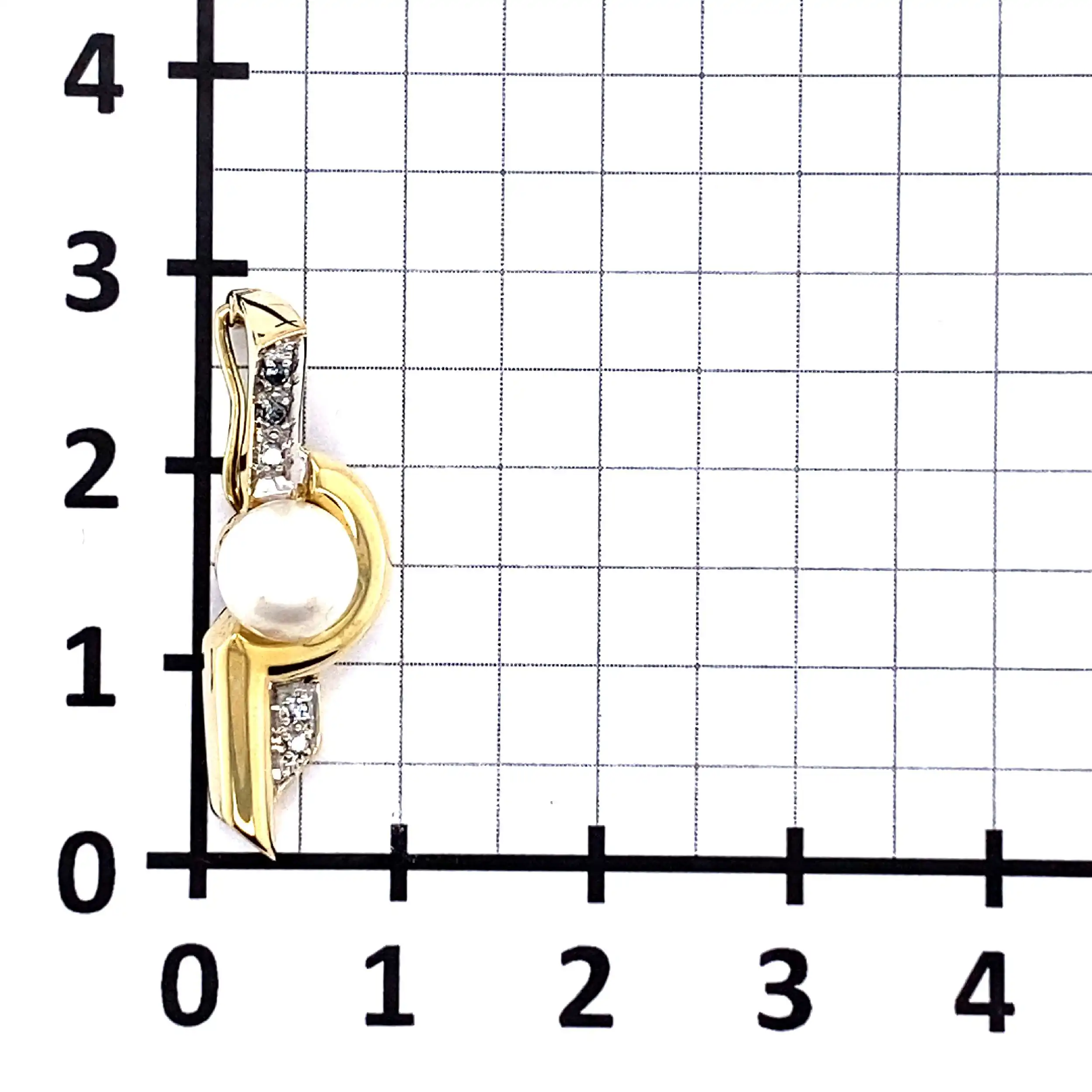 Anhänger/Clip Gelbgold mit Perle & Diamanten