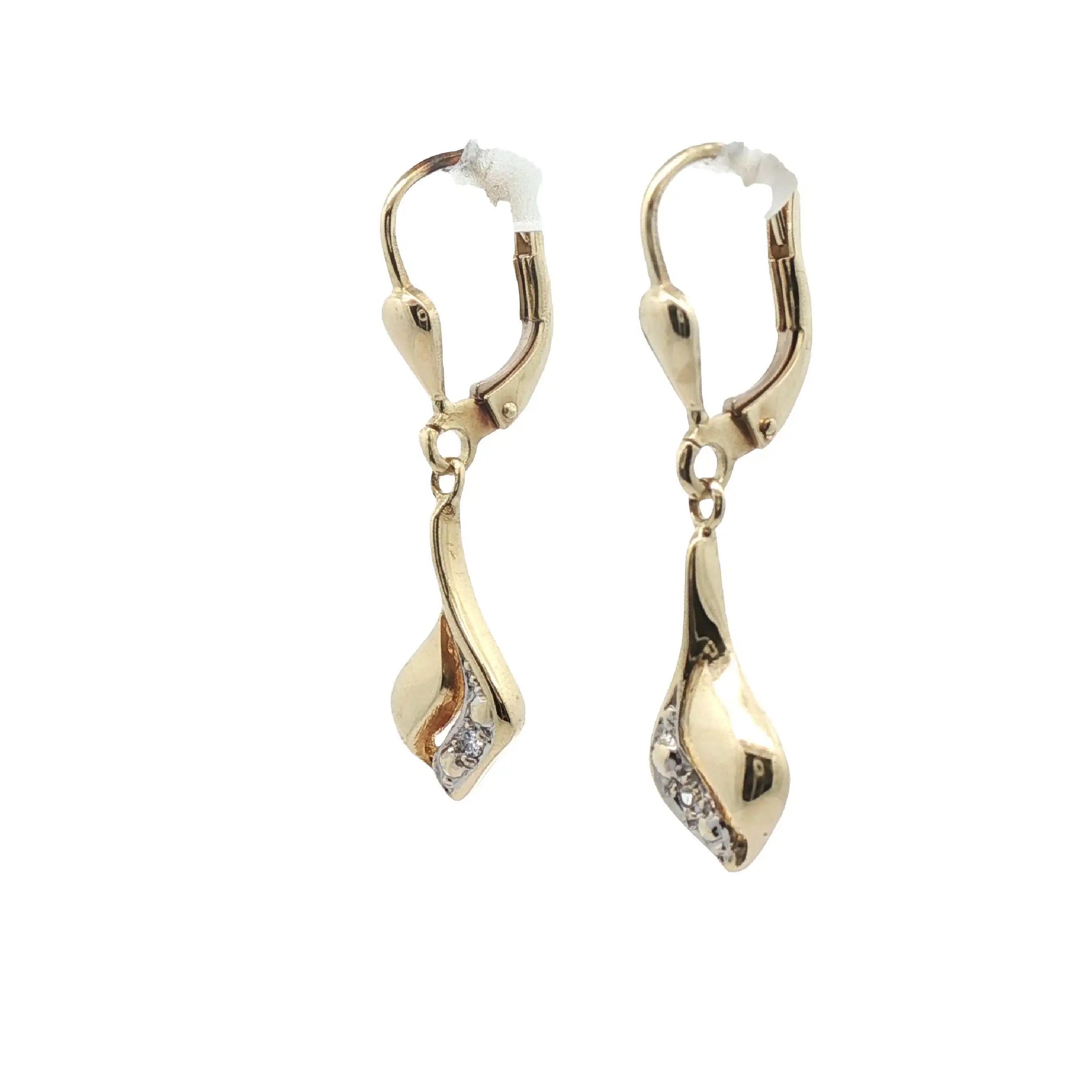 Ohrringe Bicolor mit Diamanten Ohrringe Bicolor mit Diamanten