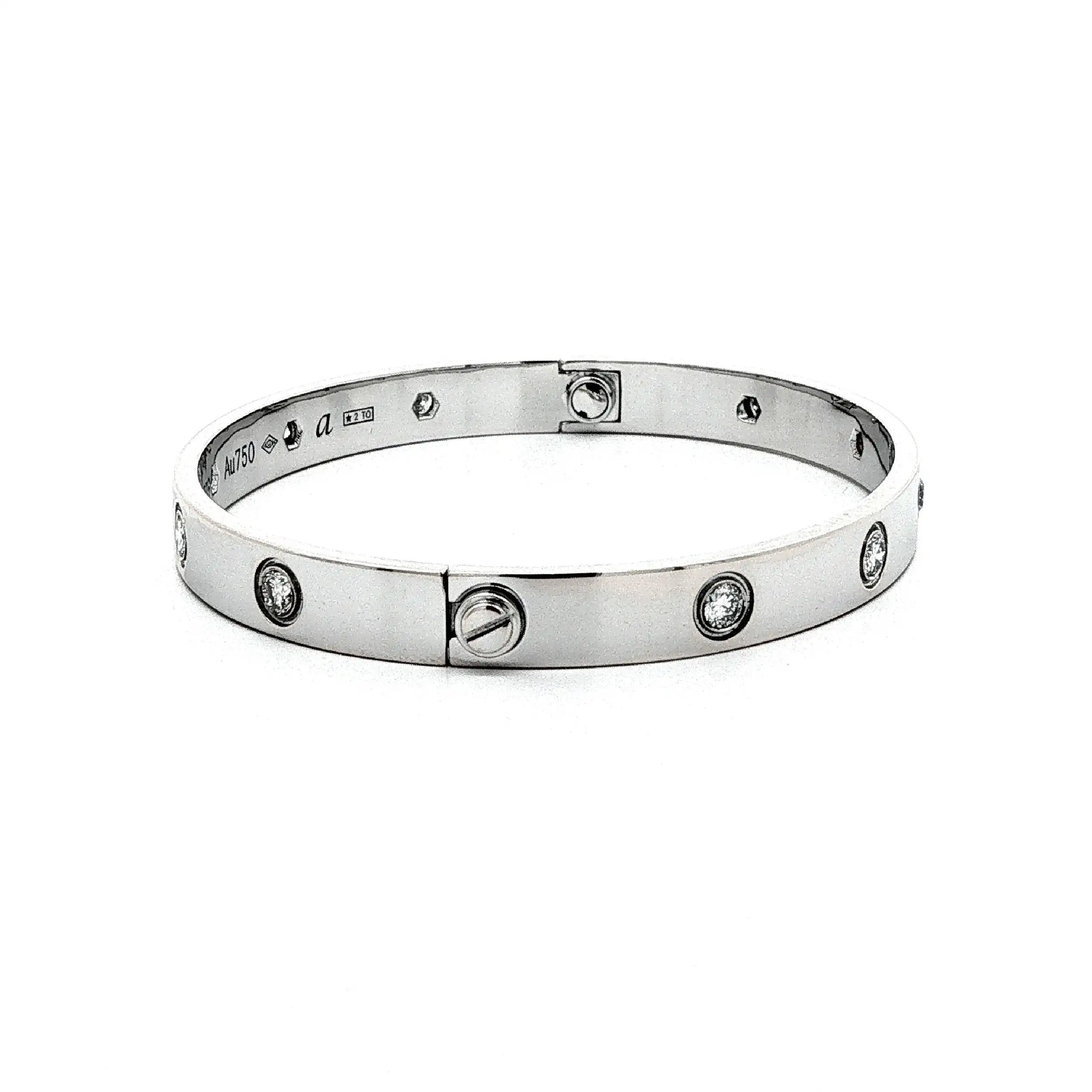 Armreif Weißgold Cartier LOVE mit Brillanten