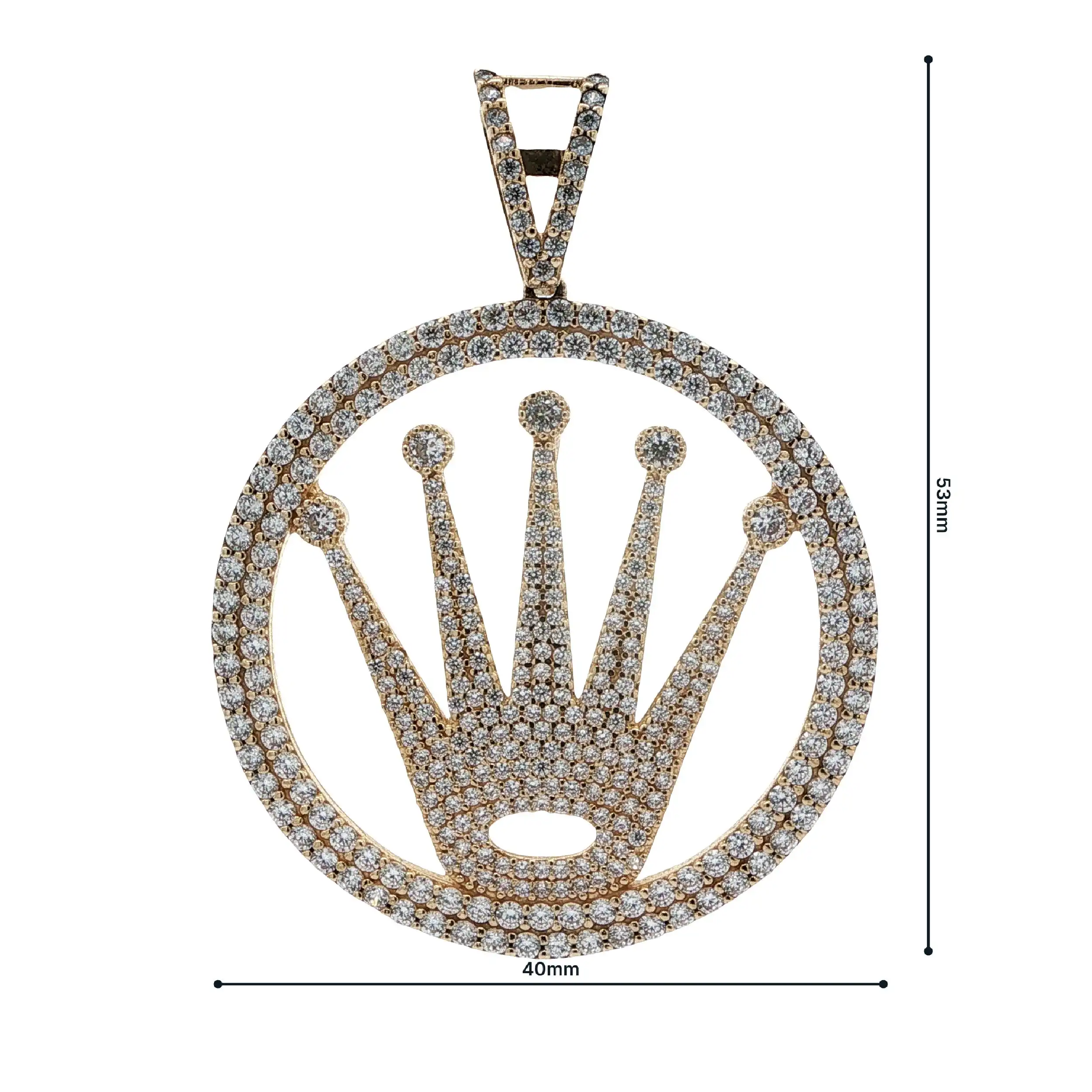 Anhänger Gelbgold Krone mit Zirkonia