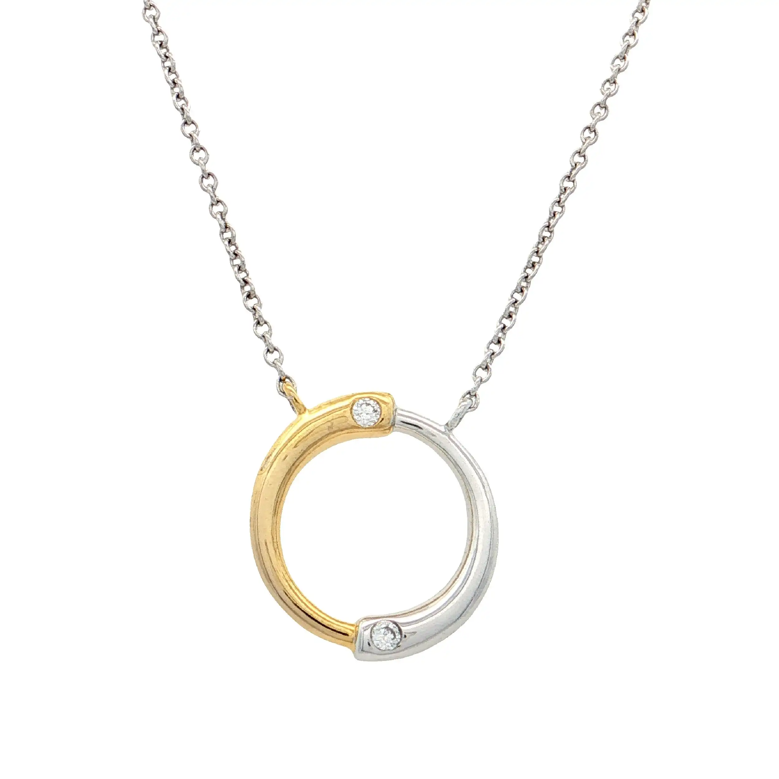 Ankercollier Bicolor mit Brillanten Ankercollier Bicolor mit Brillanten
