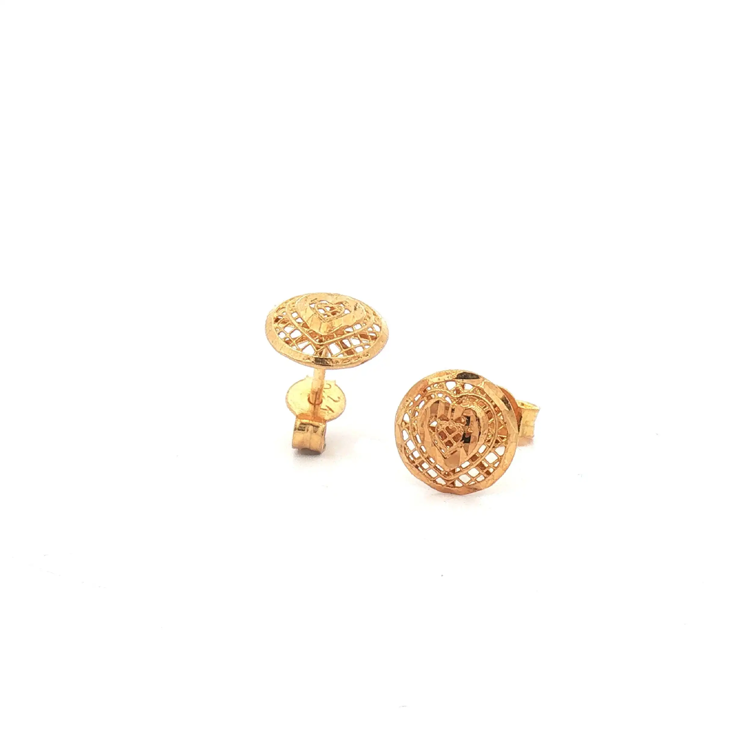 Ohrstecker Gelbgold mit Herzform