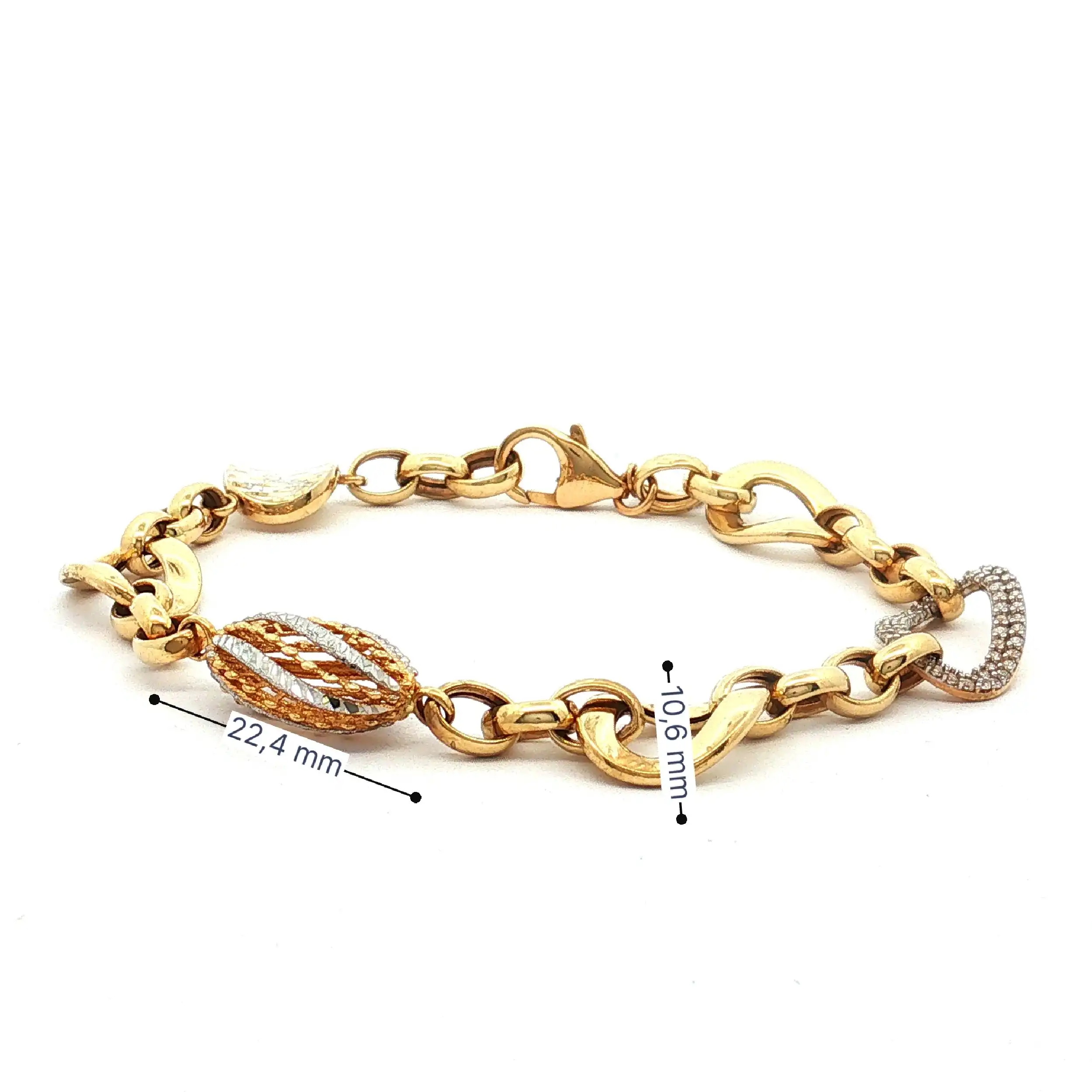Armband Bicolor mit Zirkonia Armband Bicolor mit Zirkonia