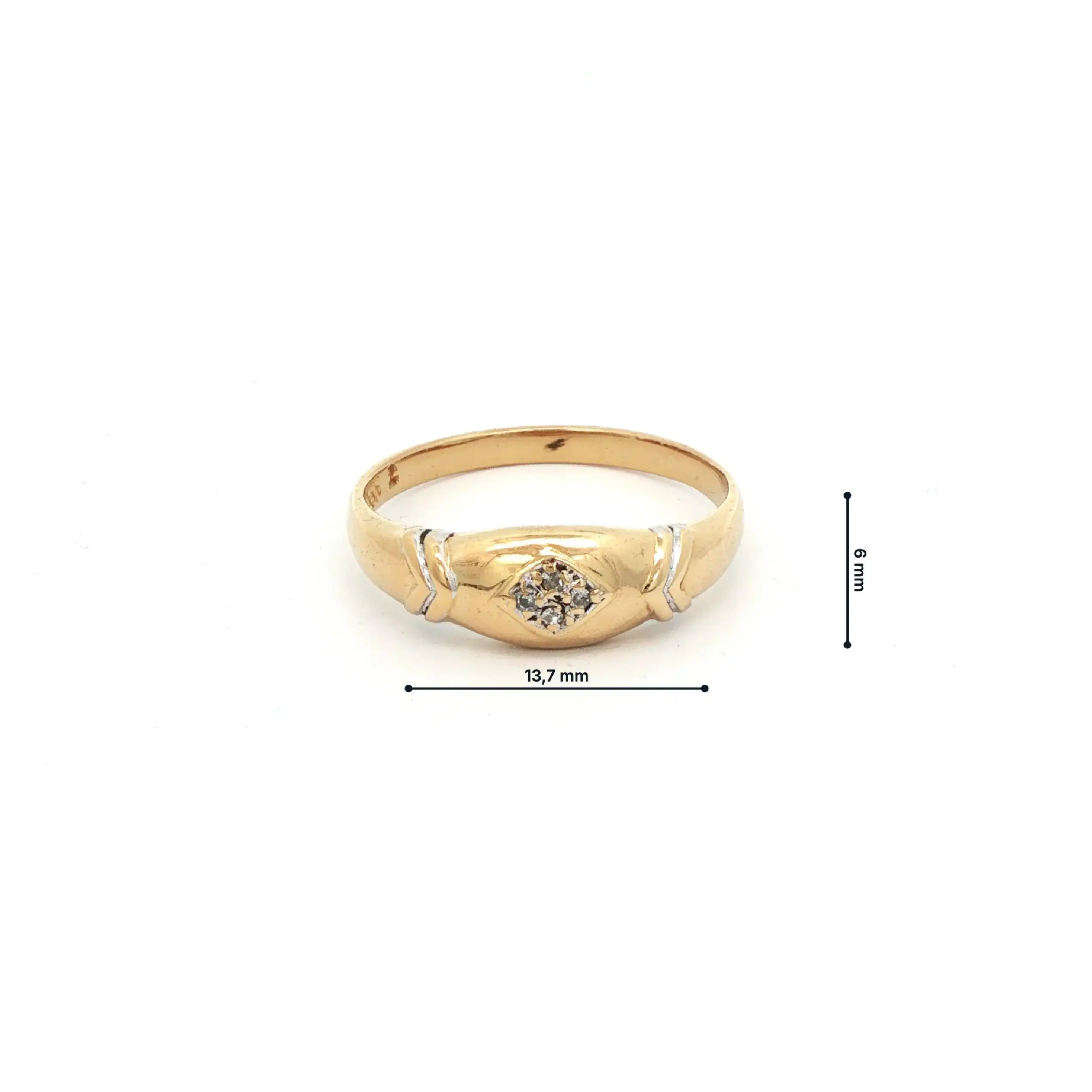 Ring Gelbgold mit Diamanten Ring Gelbgold mit Diamanten