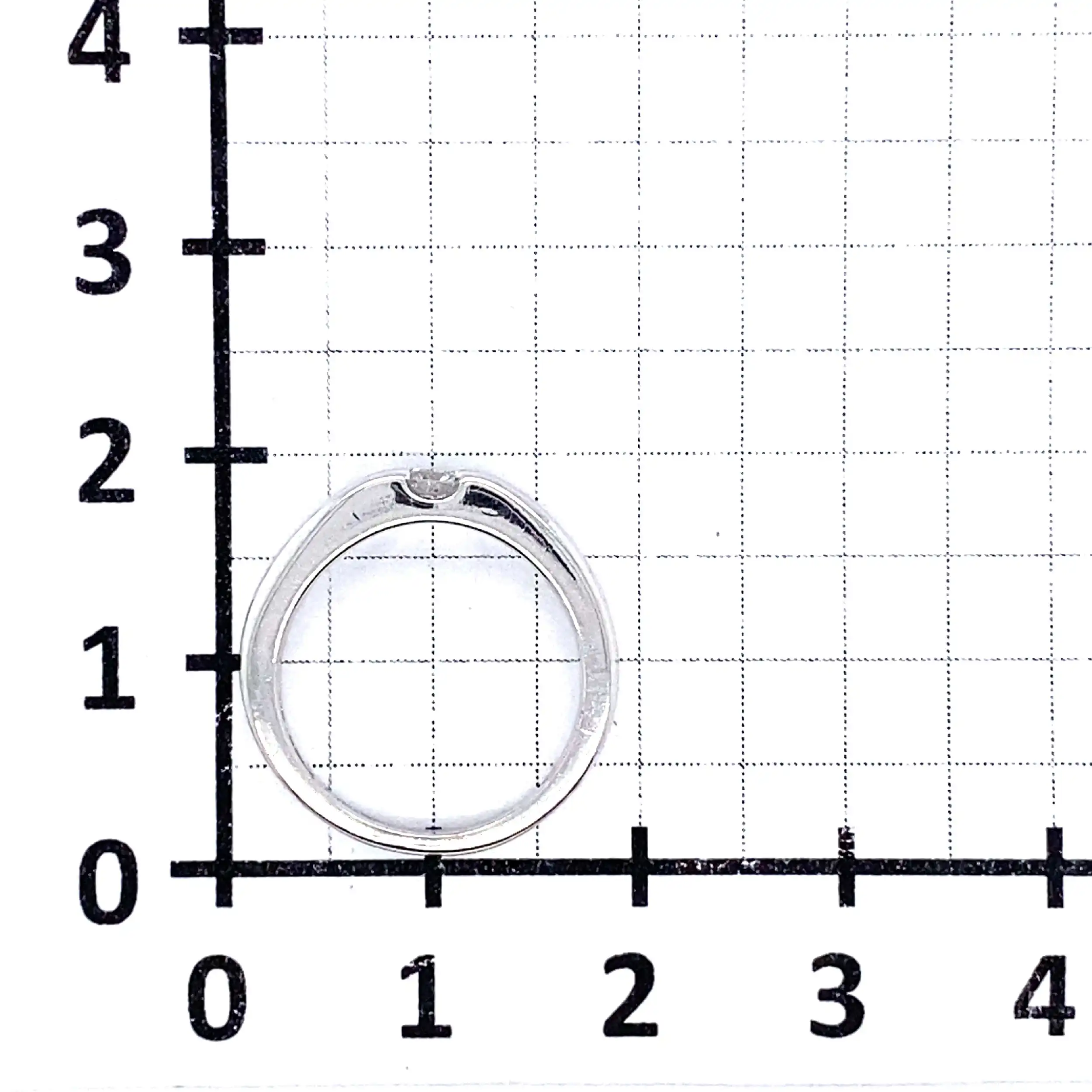 Ring Weißgold mit Brillant, graviert mit 0,15ct Ring Weißgold mit Brillant, graviert mit 0,15ct